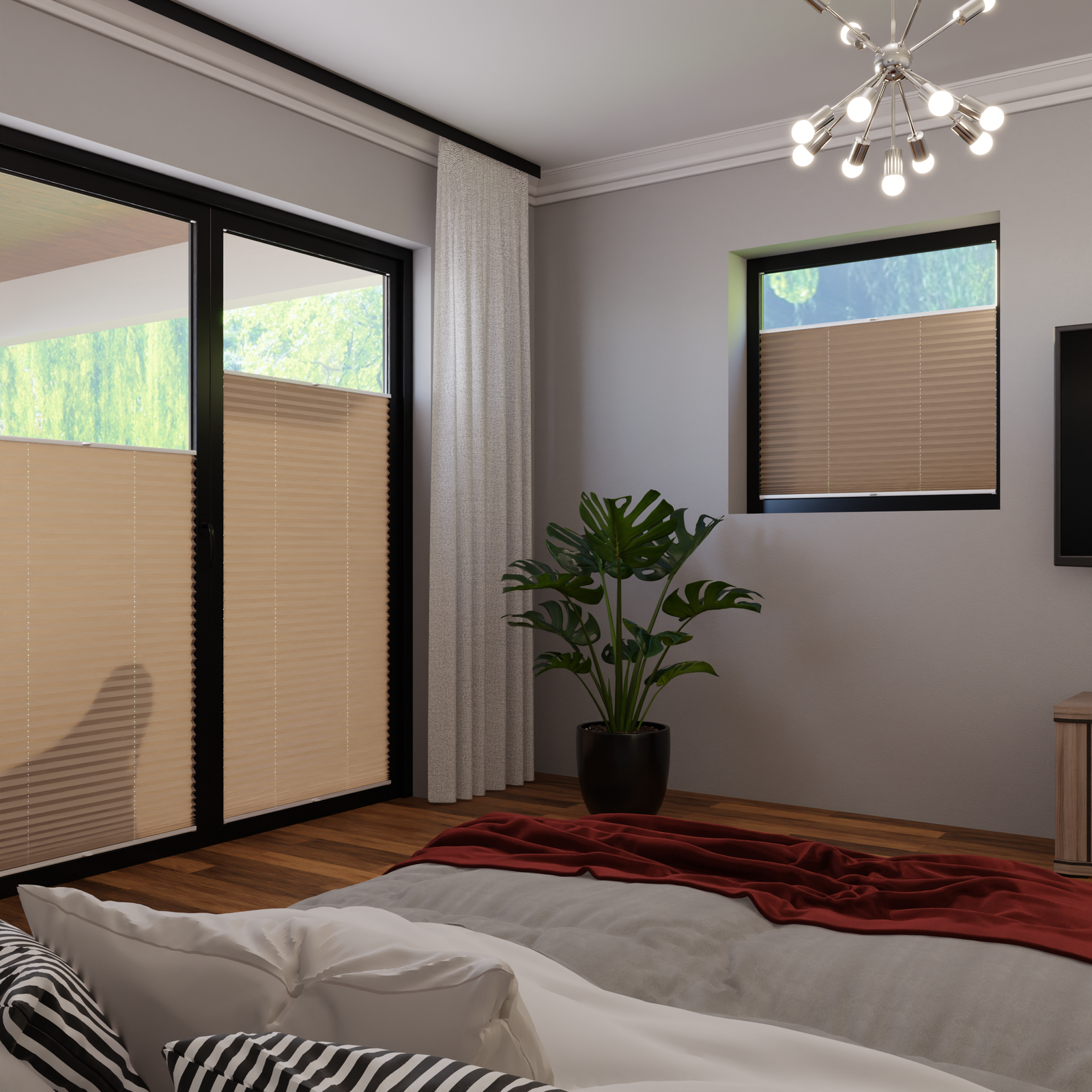 Jaloustore COSIFLOR® Plissee Cannes Braun - Bild 1