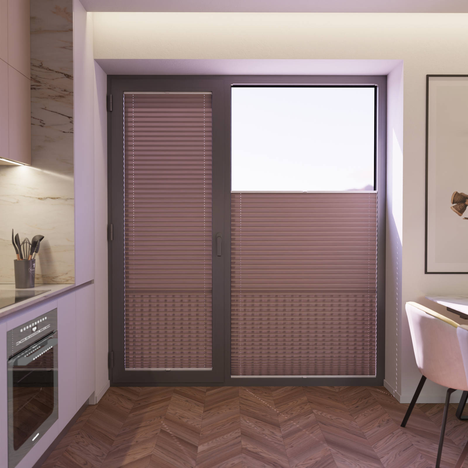 Jaloustore COSIFLOR® Plissee Cannes Braun - Bild 5