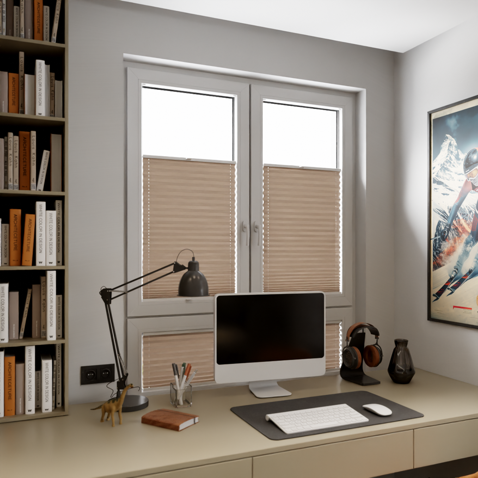 Jaloustore COSIFLOR® Plissee Cannes Braun - Bild 9