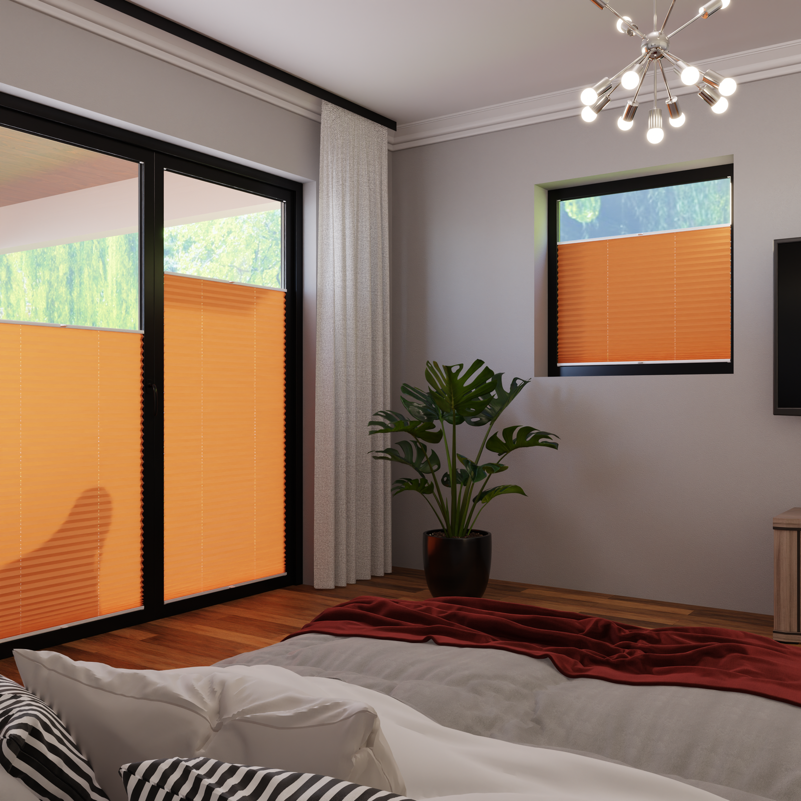 Jaloustore COSIFLOR® Plissee Cannes Orange - Bild 1