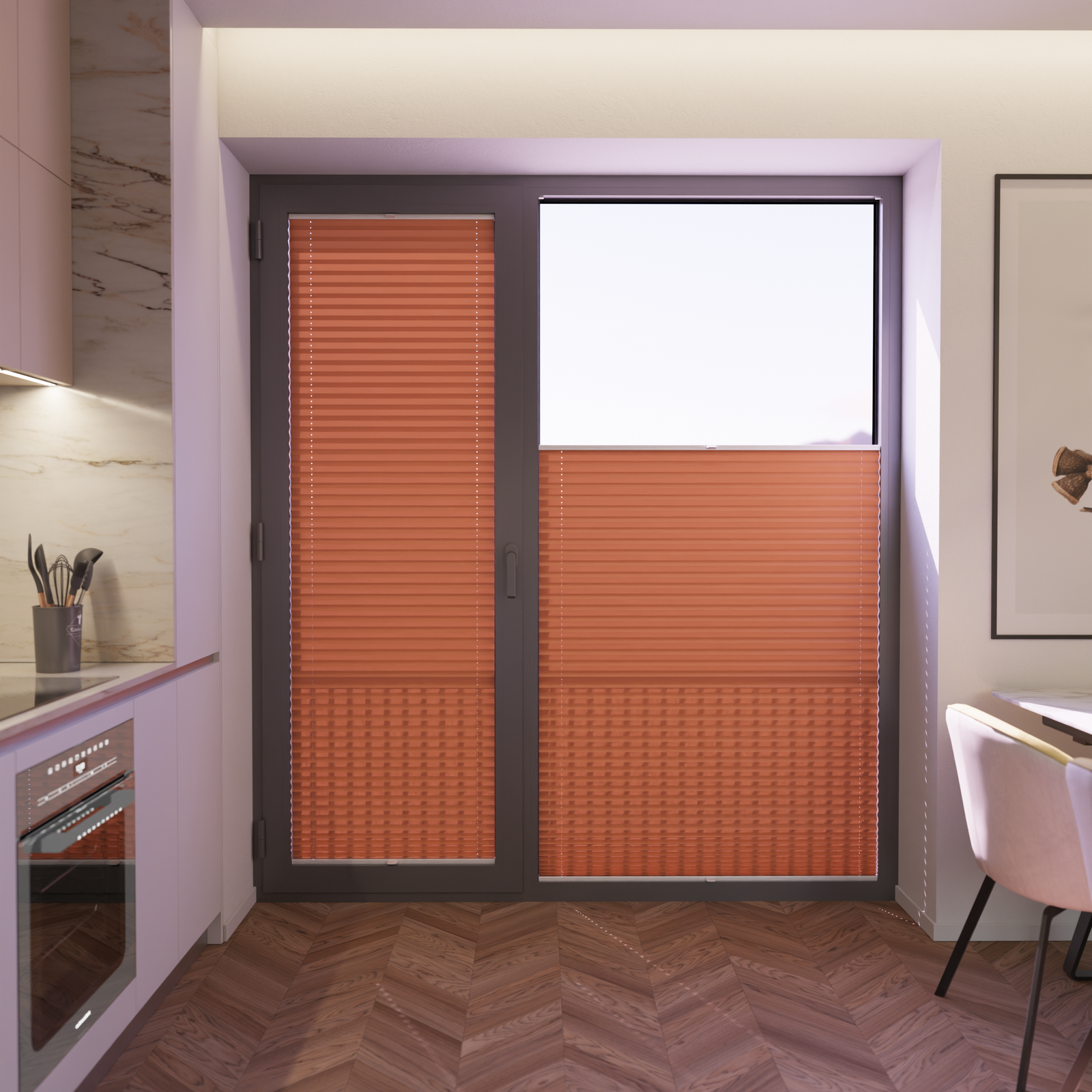 Jaloustore COSIFLOR® Plissee Cannes Orange - Bild 5