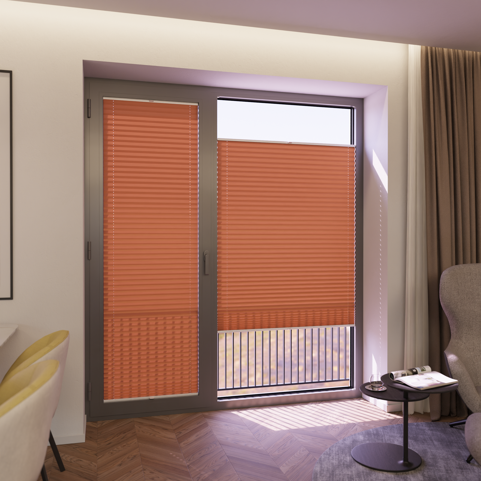 Jaloustore COSIFLOR® Plissee Cannes Orange - Bild 6