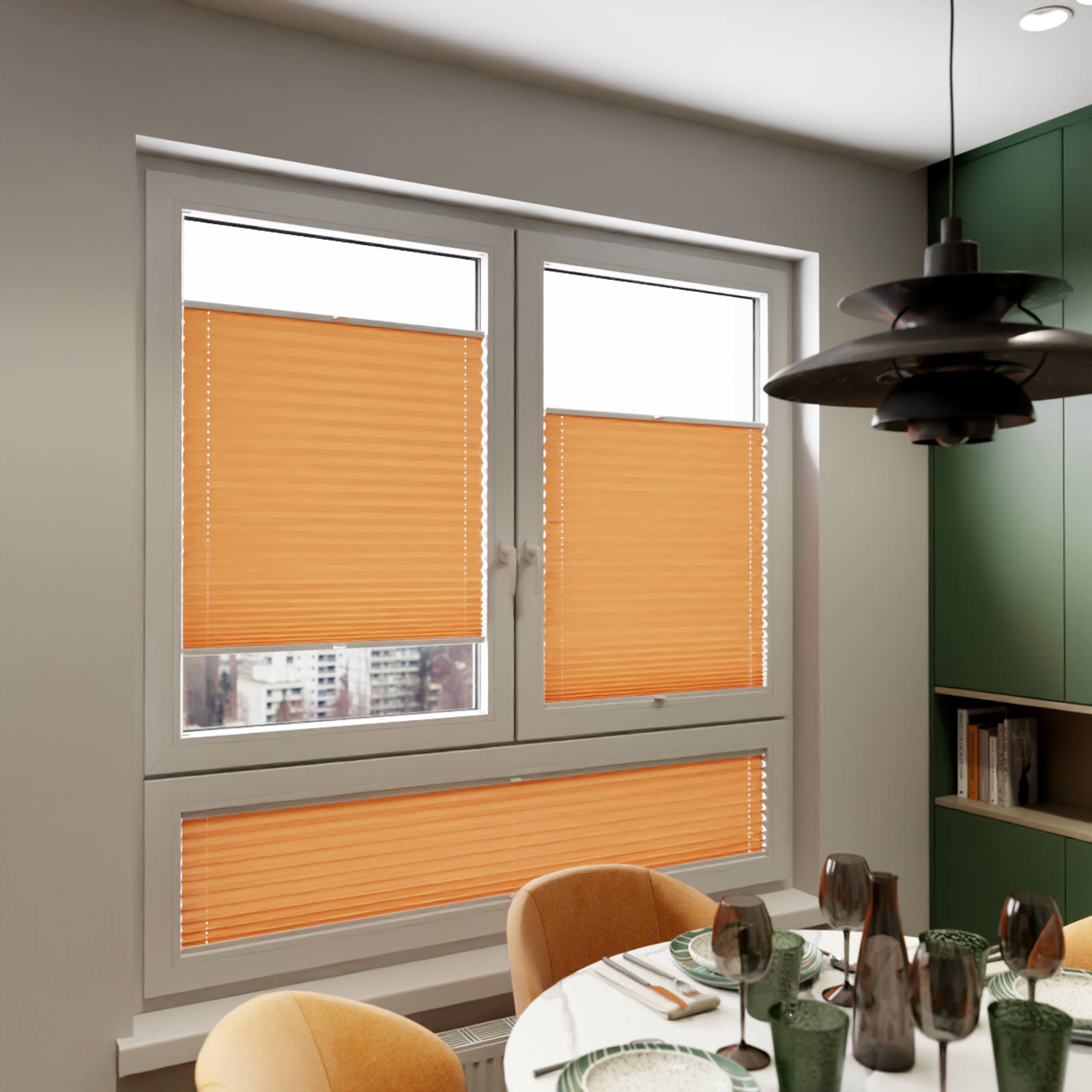 Jaloustore COSIFLOR® Plissee Cannes Orange - Bild 7