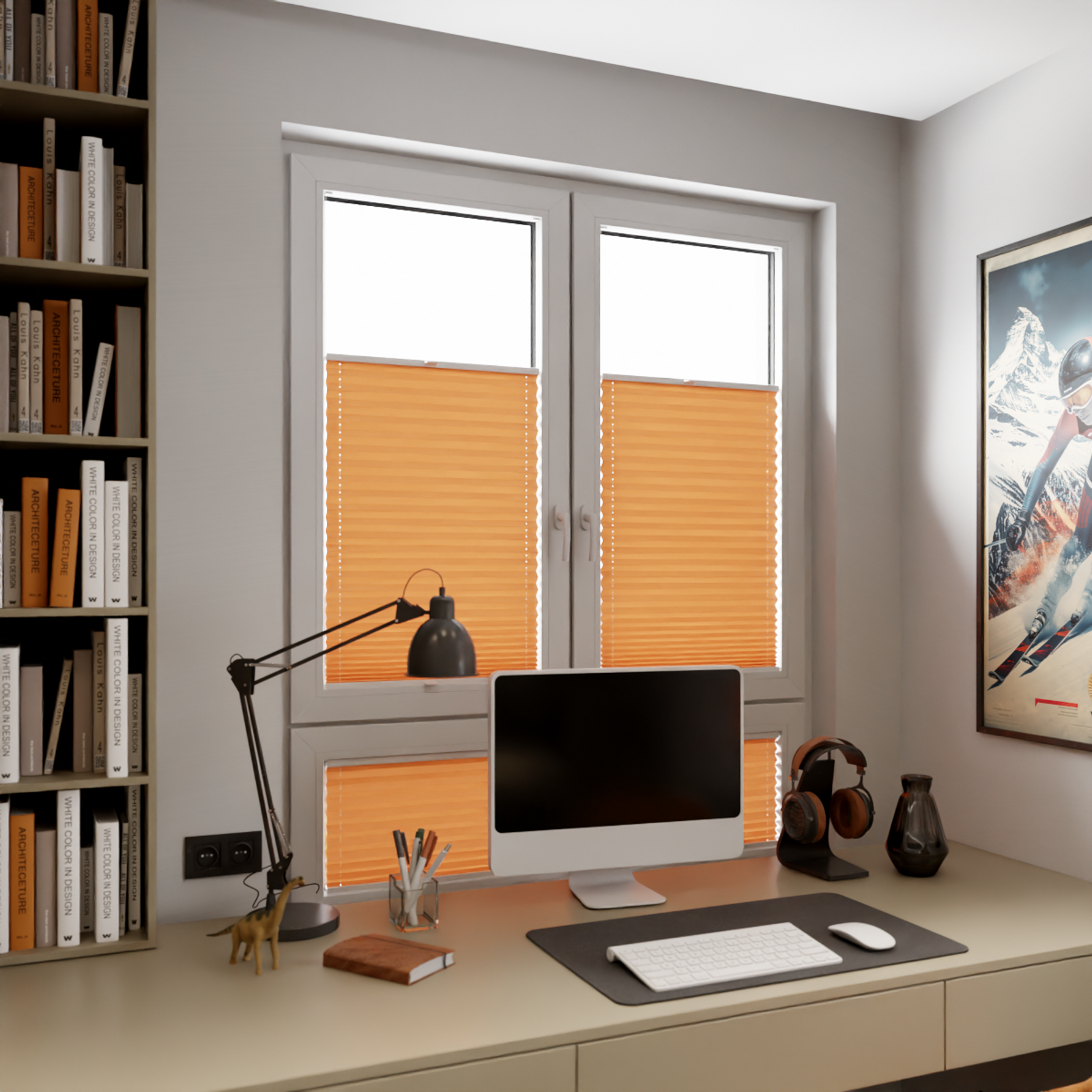 Jaloustore COSIFLOR® Plissee Cannes Orange - Bild 9