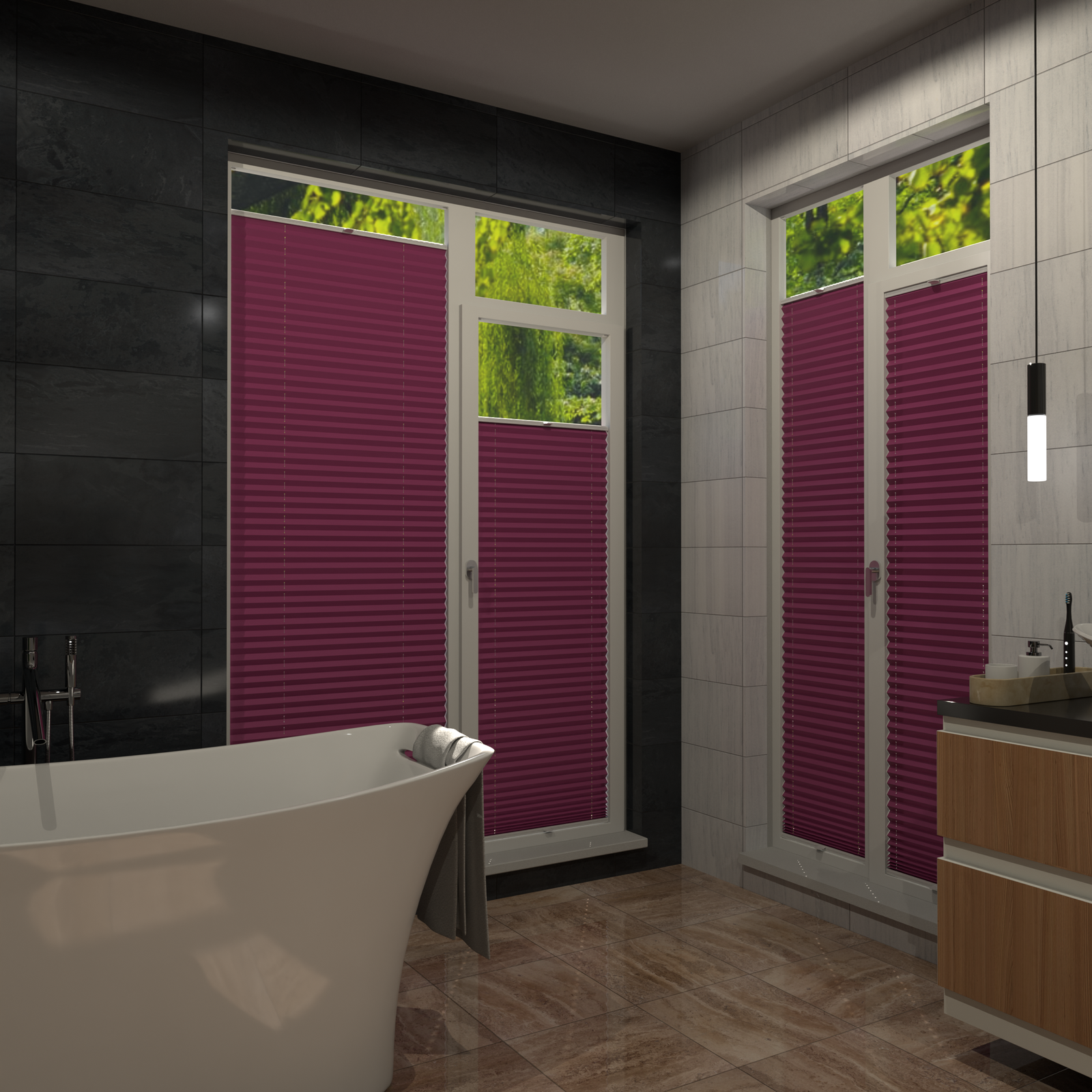 Jaloustore COSIFLOR® Plissee Cannes Himbeere - Bild 16