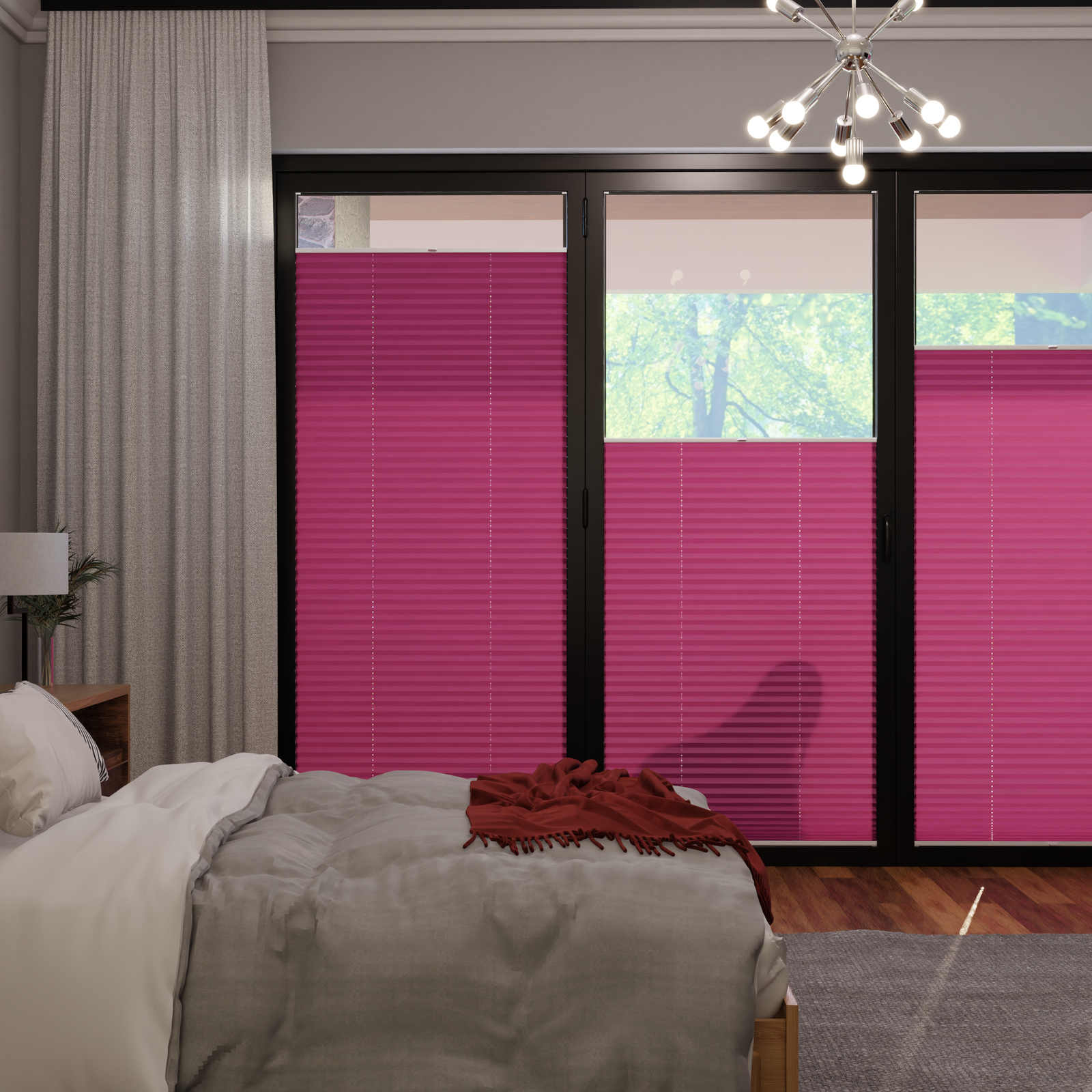 Jaloustore COSIFLOR® Plissee Cannes Himbeere - Bild 0