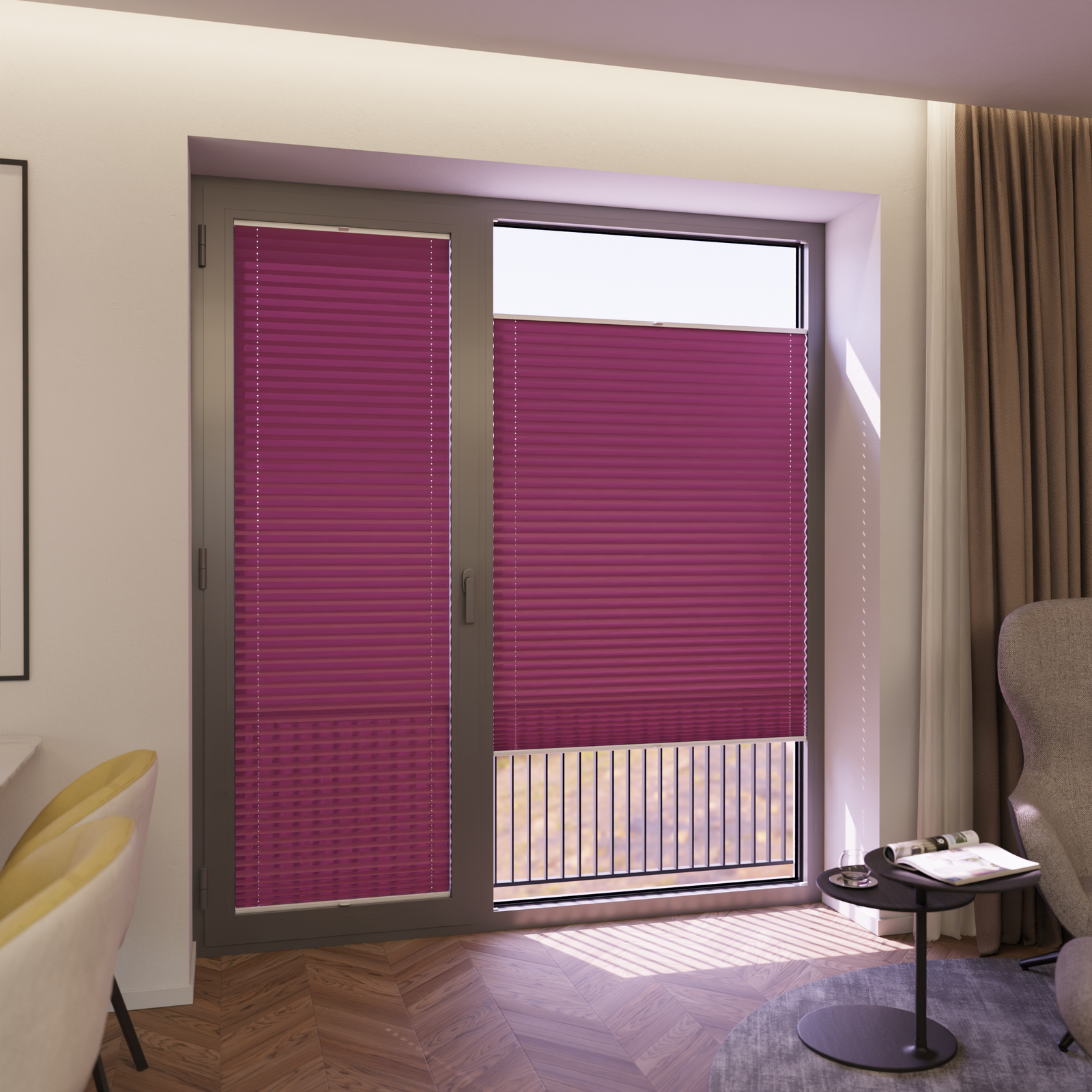 Jaloustore COSIFLOR® Plissee Cannes Himbeere - Bild 6