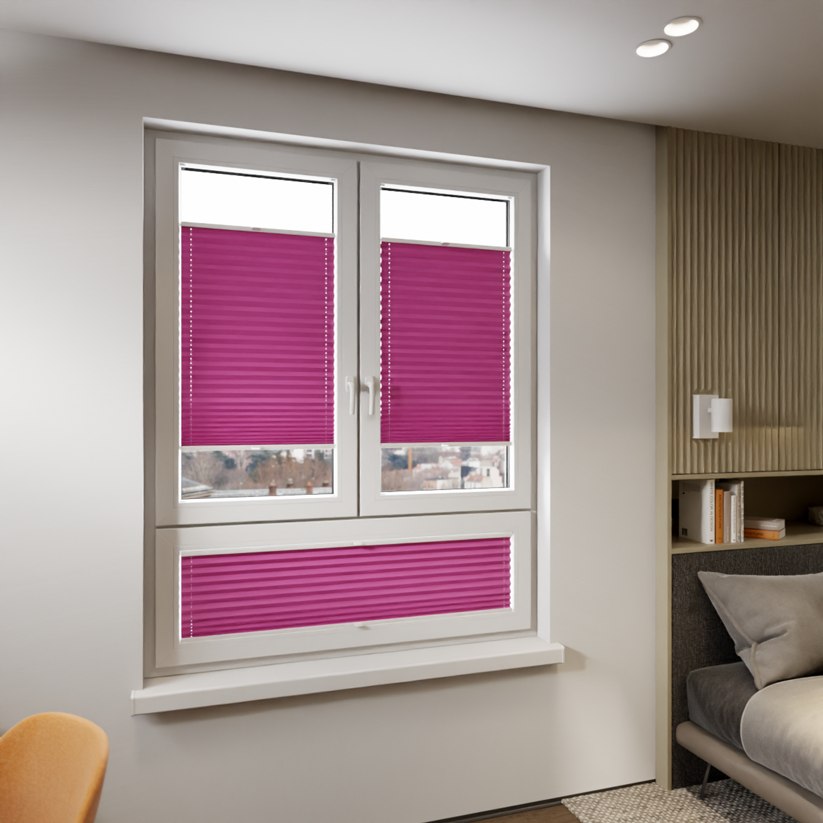 Jaloustore COSIFLOR® Plissee Cannes Himbeere - Bild 8