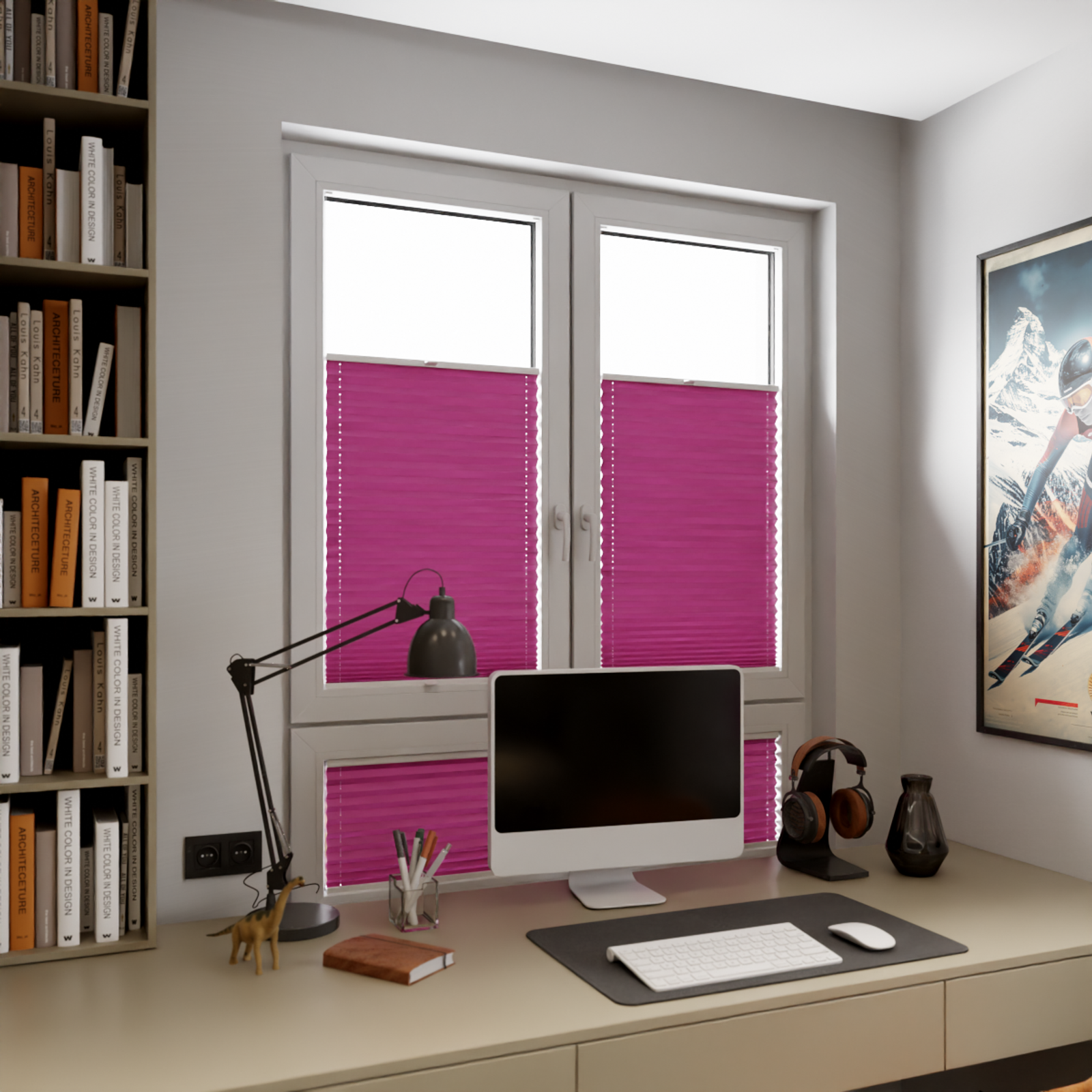 Jaloustore COSIFLOR® Plissee Cannes Himbeere - Bild 9