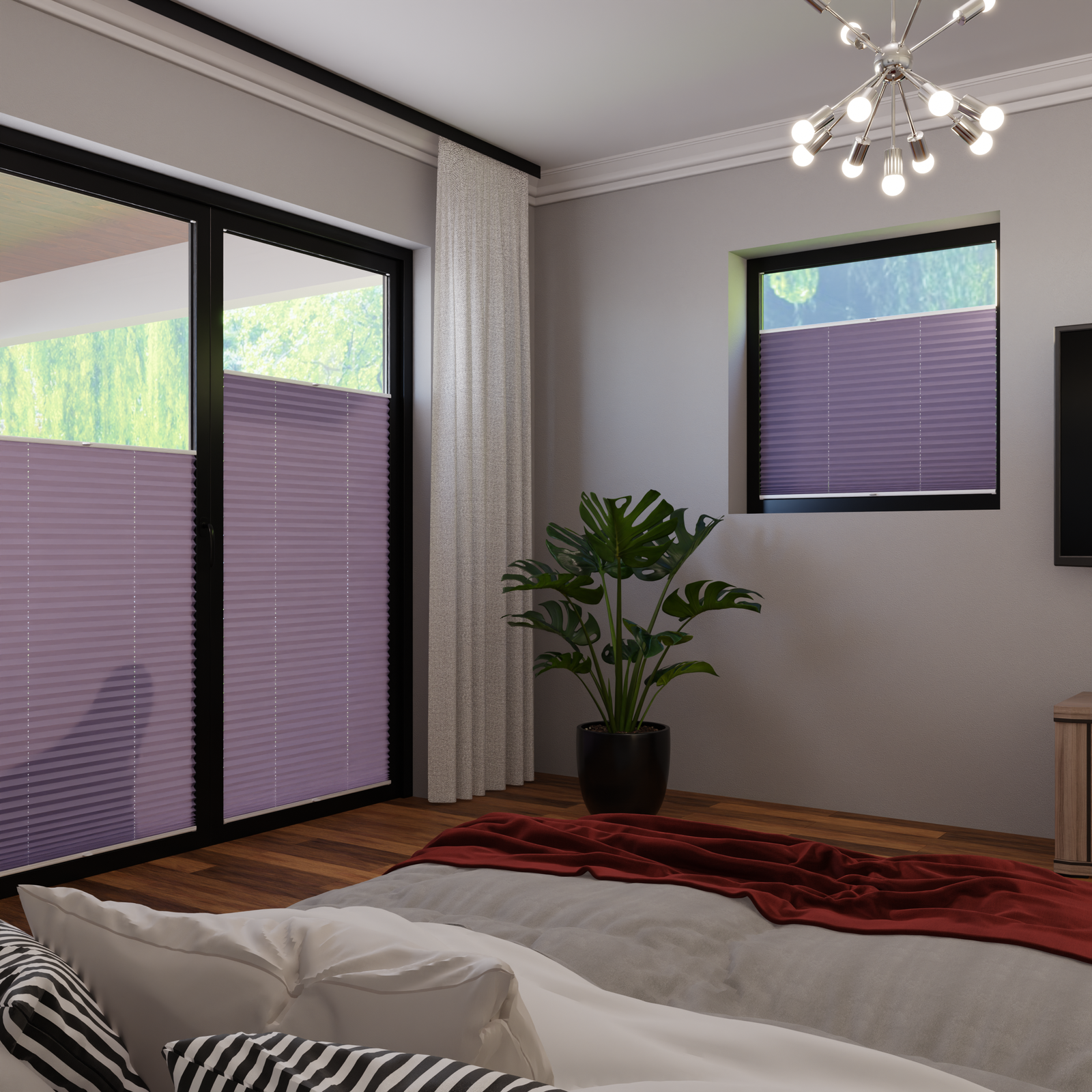 Jaloustore COSIFLOR® Plissee Cannes Graublau - Bild 1