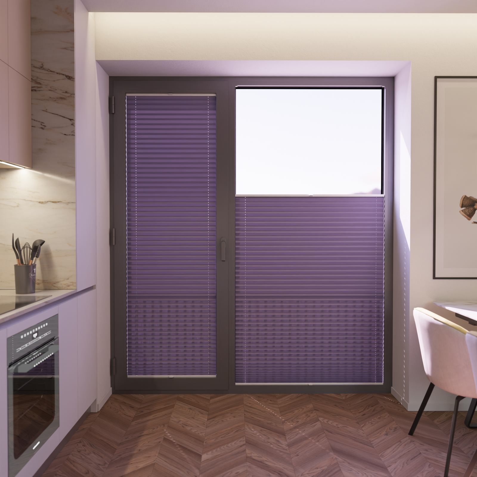 Jaloustore COSIFLOR® Plissee Cannes Graublau - Bild 5