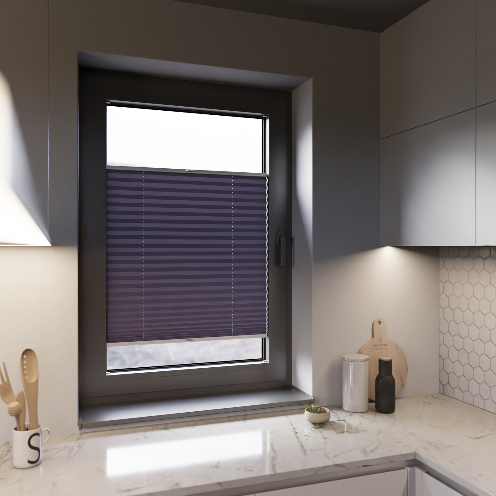 Jaloustore COSIFLOR® Plissee Cannes Graublau - Bild 12