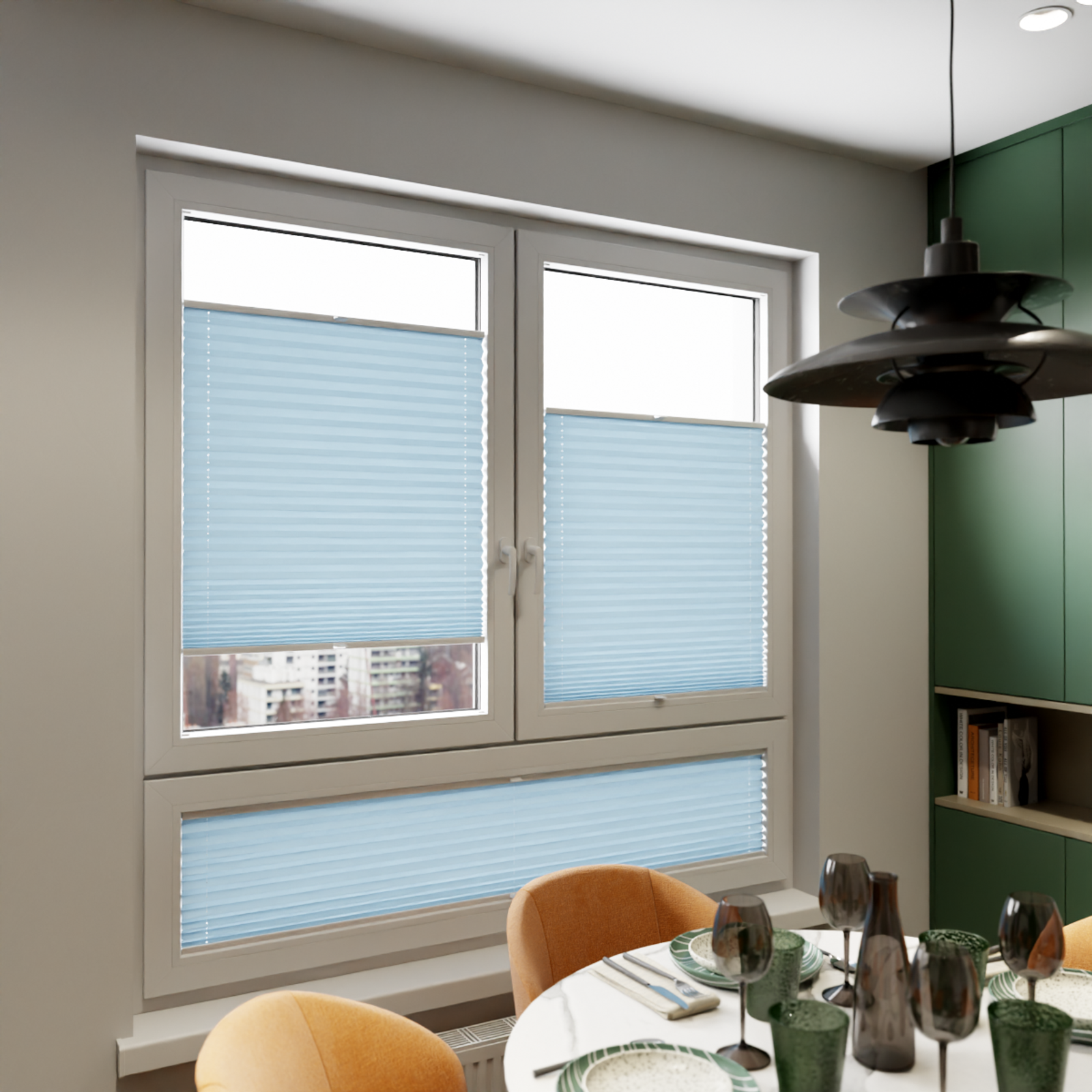 Jaloustore COSIFLOR® Plissee Cannes Türkisblau - Bild 7