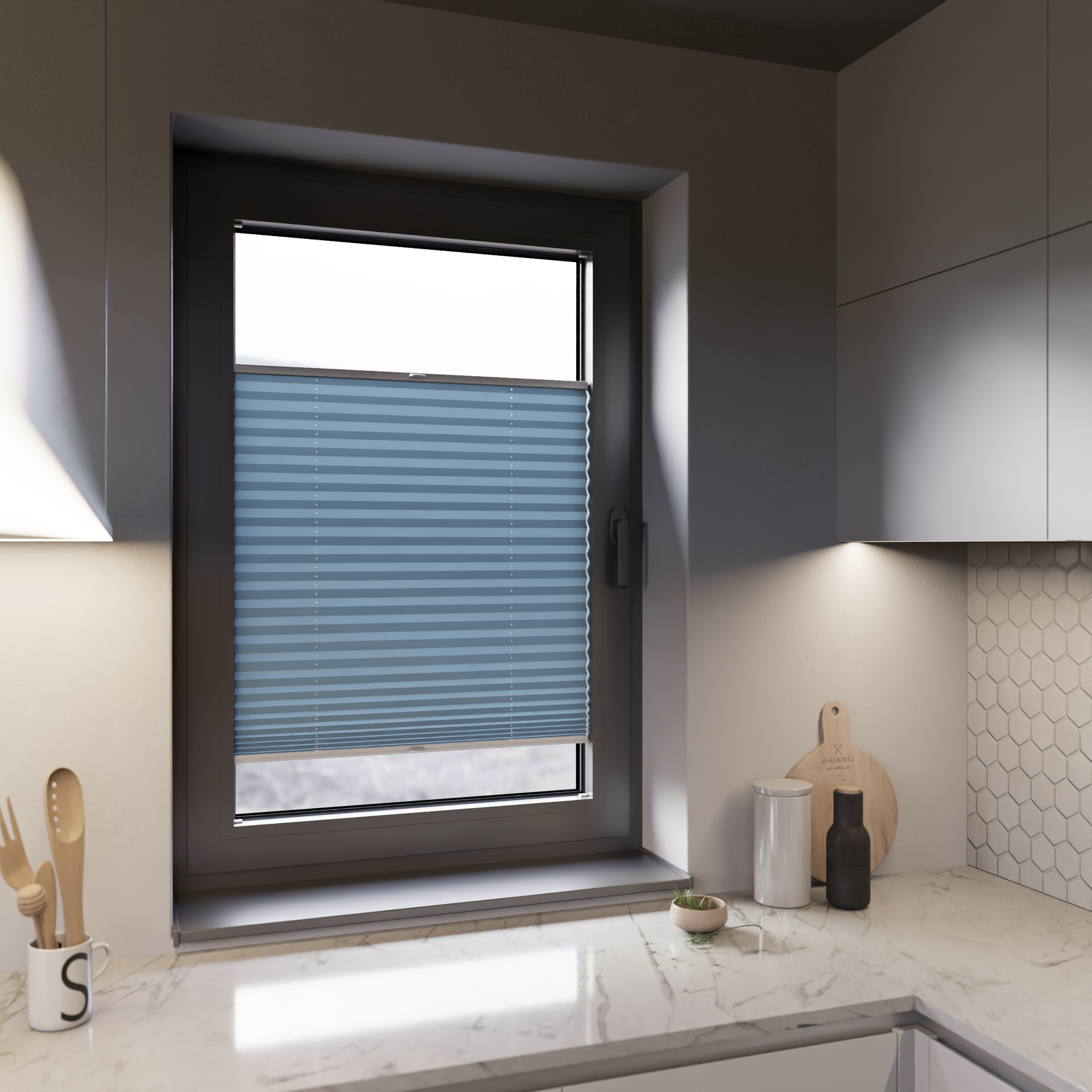 Jaloustore COSIFLOR® Plissee Cannes Türkisblau - Bild 12