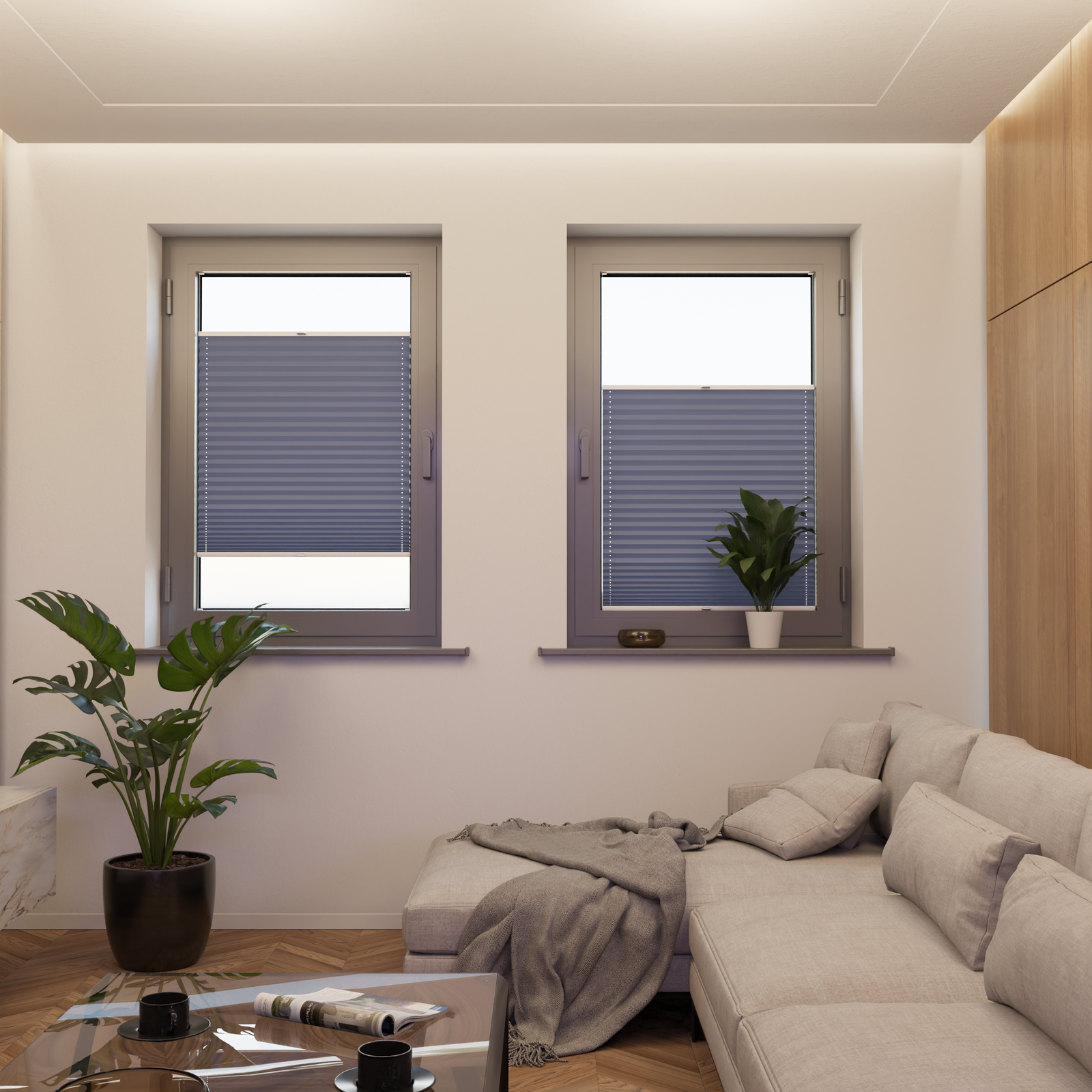 Jaloustore COSIFLOR® Plissee Cannes Blau - Bild 4