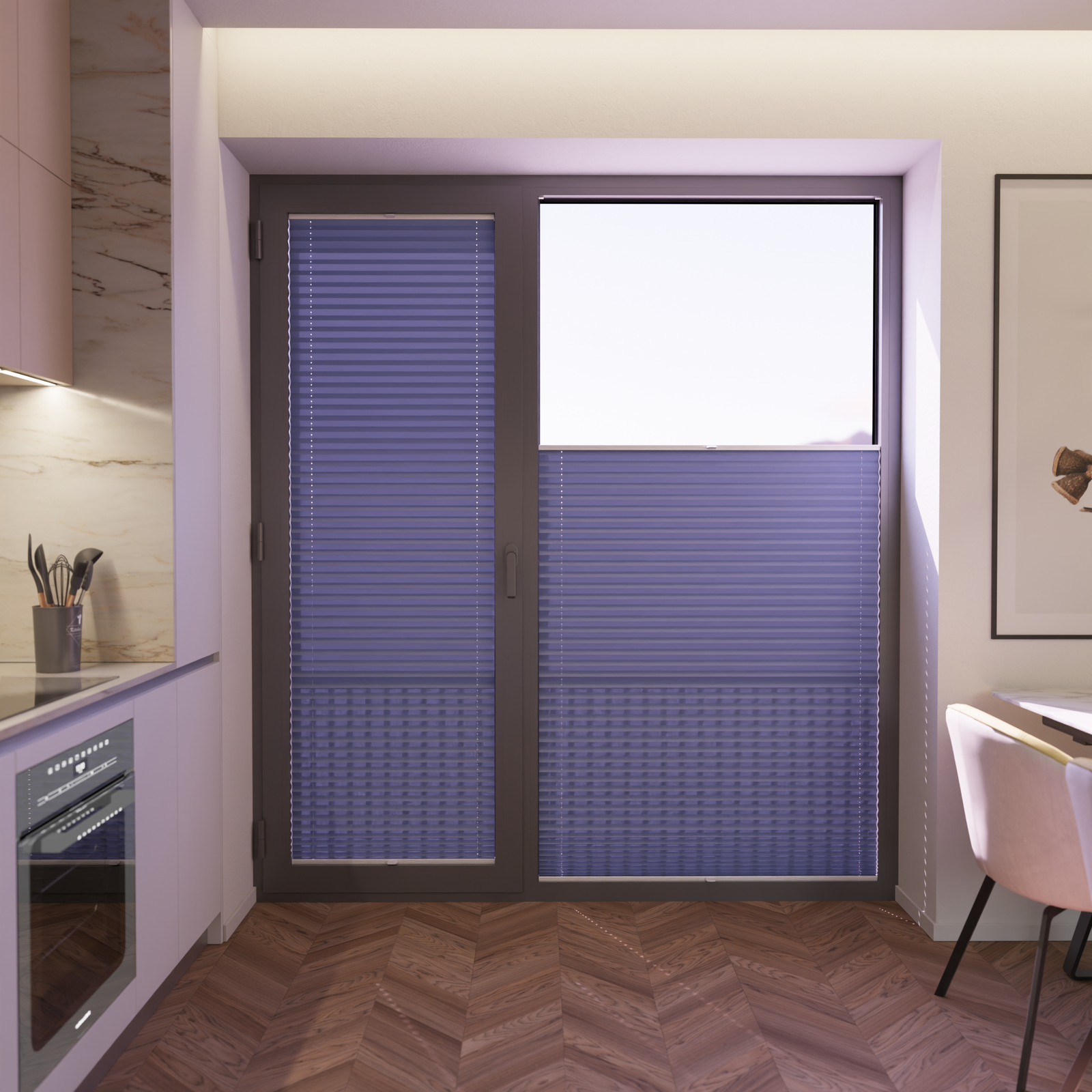 Jaloustore COSIFLOR® Plissee Cannes Blau - Bild 5