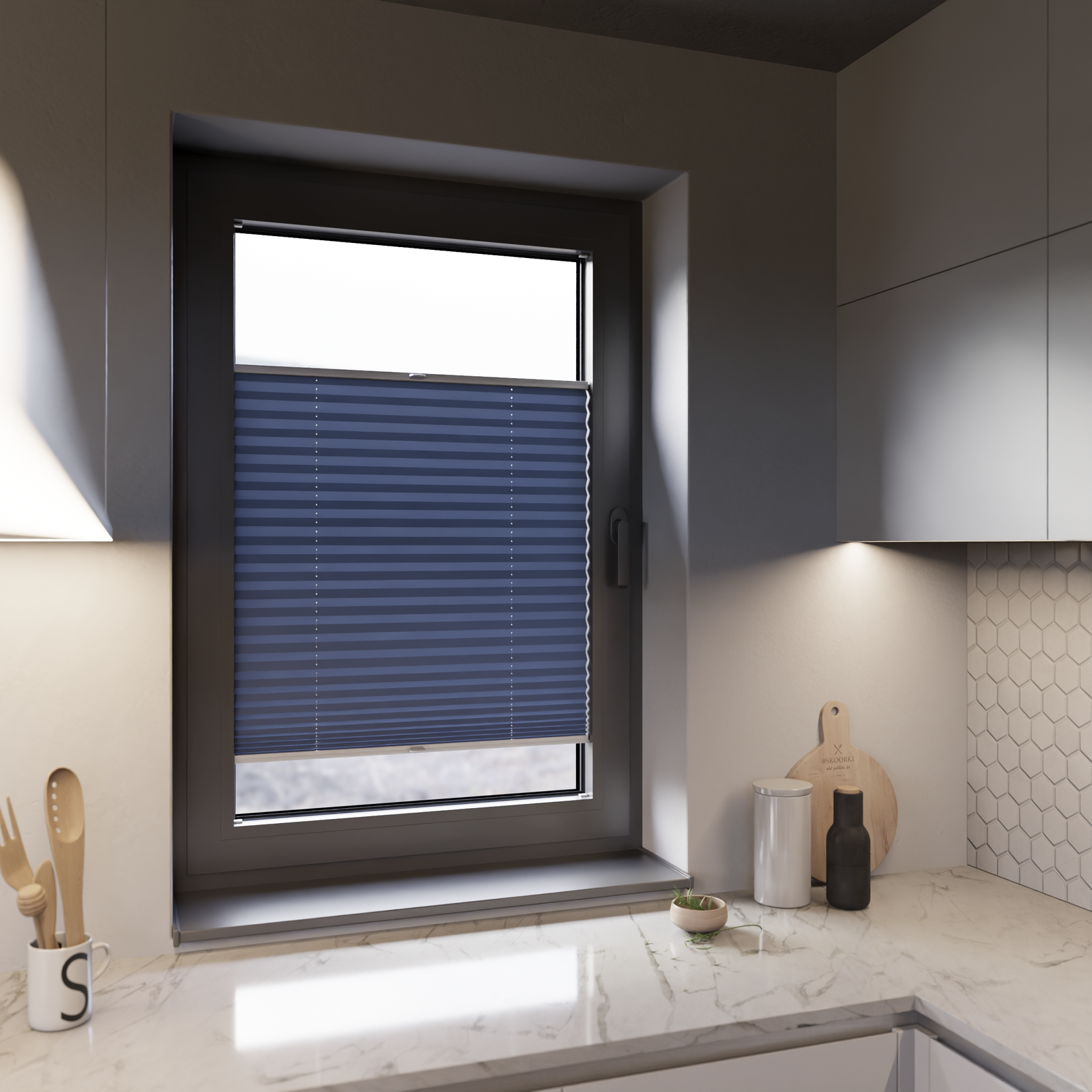 Jaloustore COSIFLOR® Plissee Cannes Blau - Bild 12