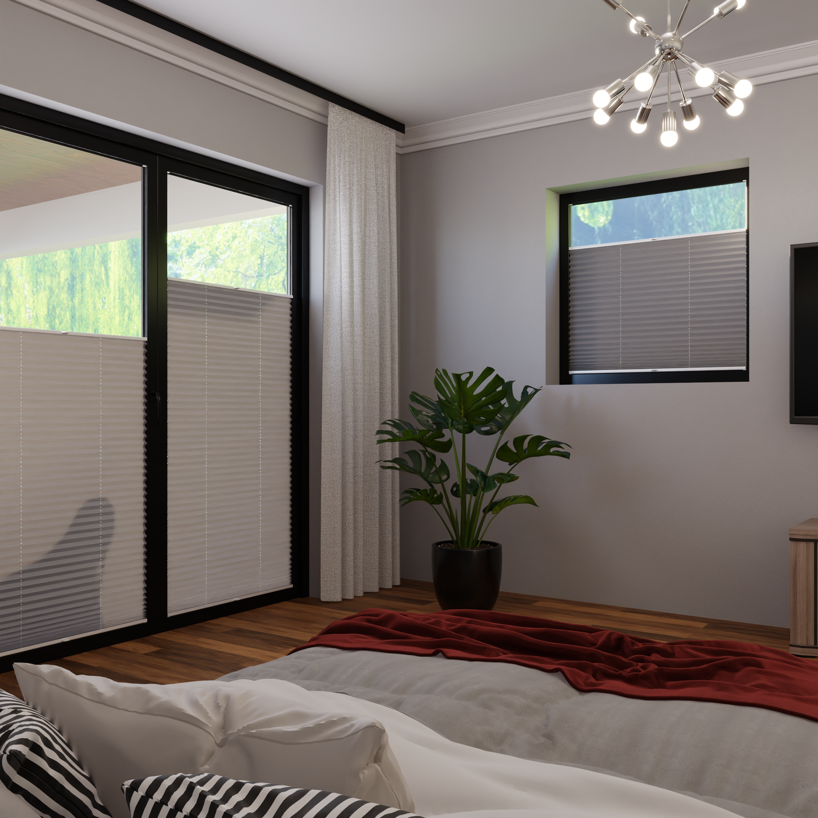 Jaloustore COSIFLOR® Plissee Cannes Grau - Bild 1