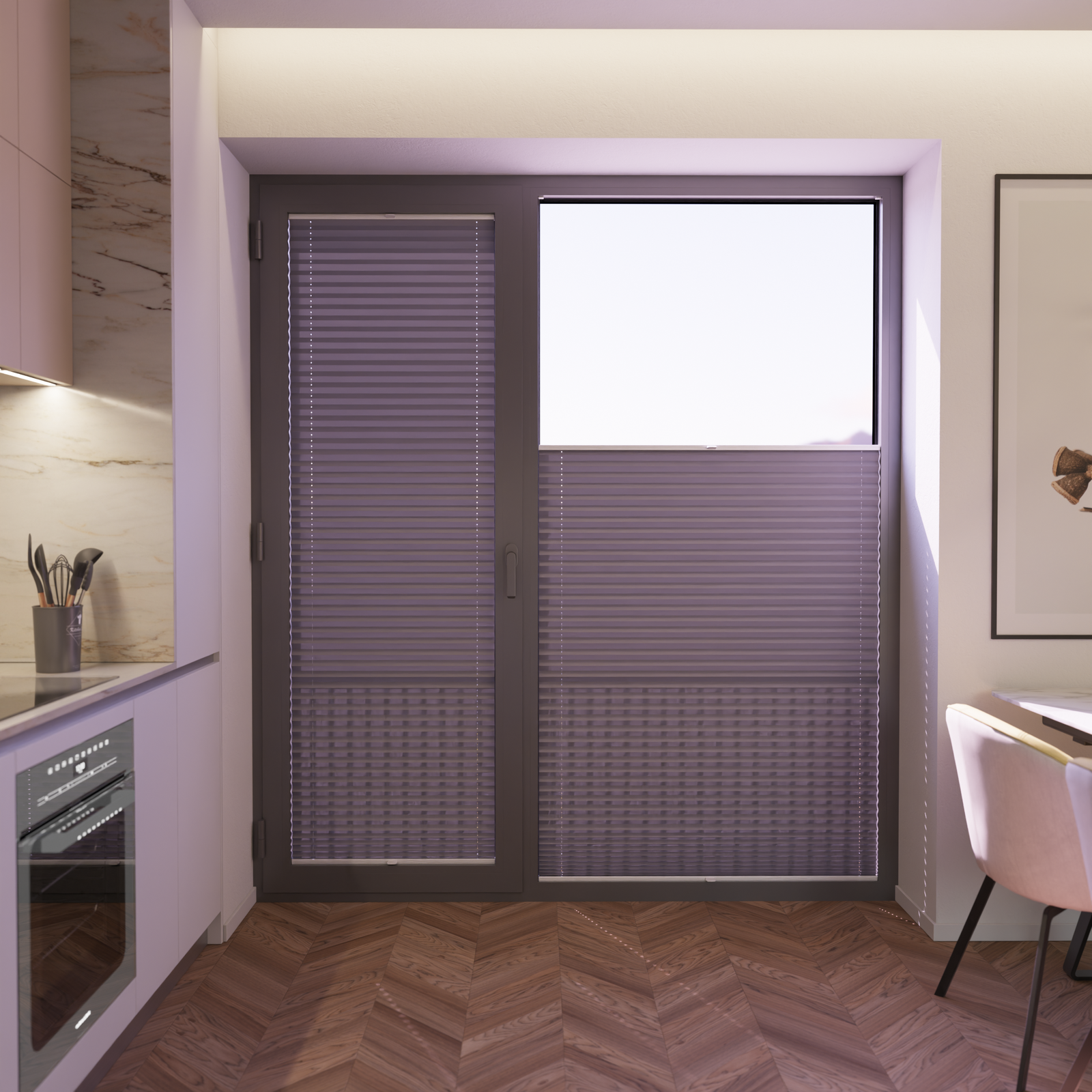 Jaloustore COSIFLOR® Plissee Cannes Grau - Bild 5