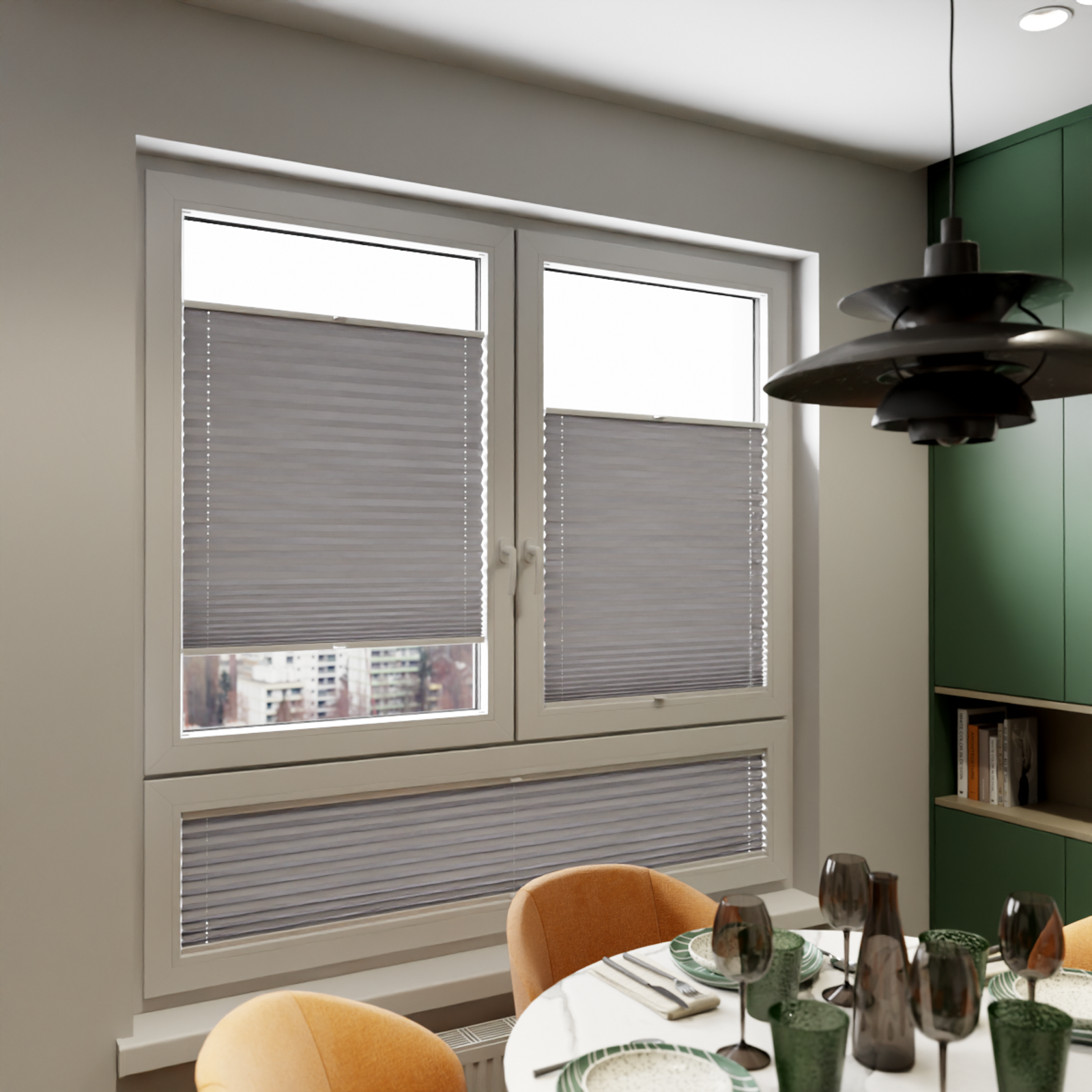 Jaloustore COSIFLOR® Plissee Cannes Grau - Bild 7