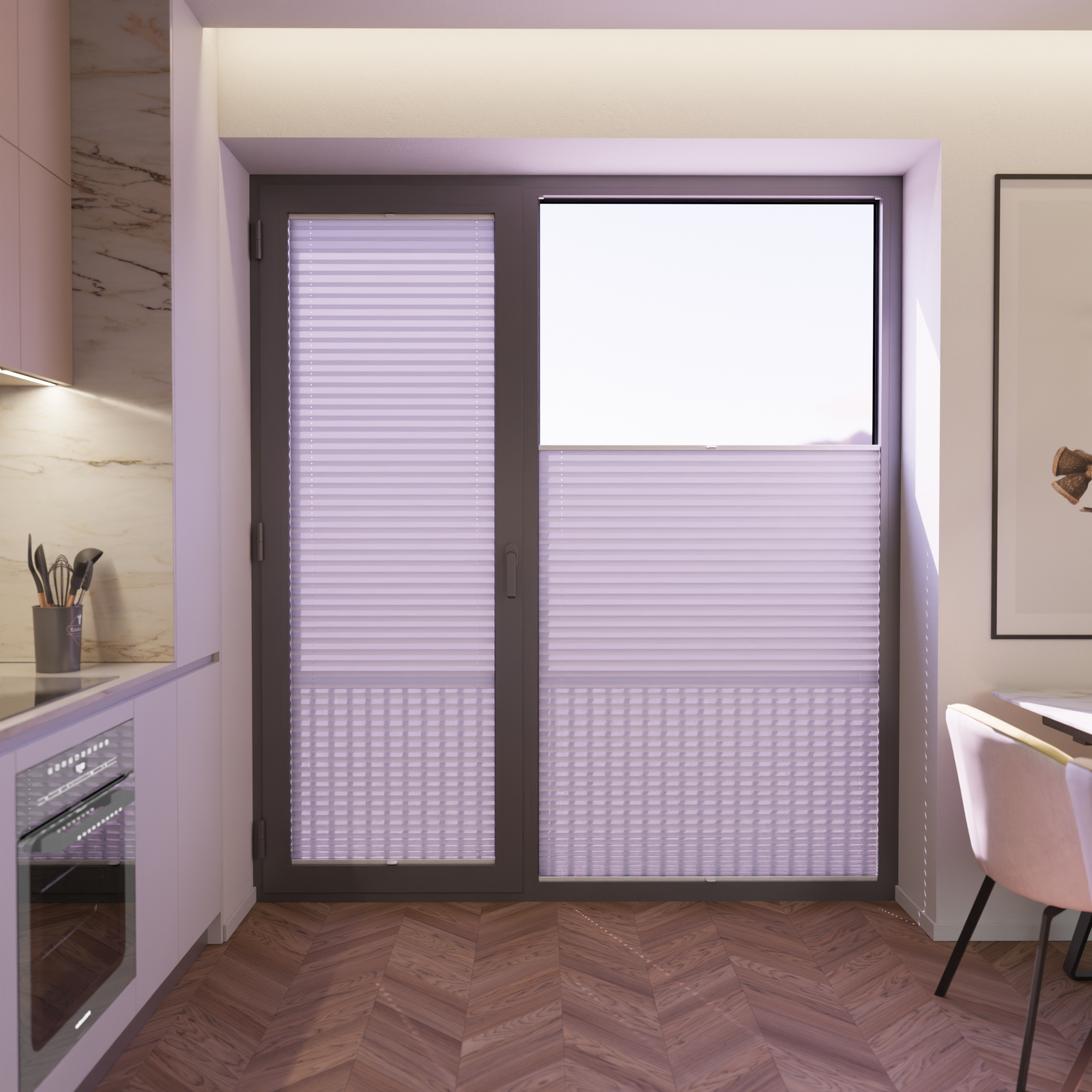 Jaloustore COSIFLOR® Plissee Cannes Hellgrau - Bild 5