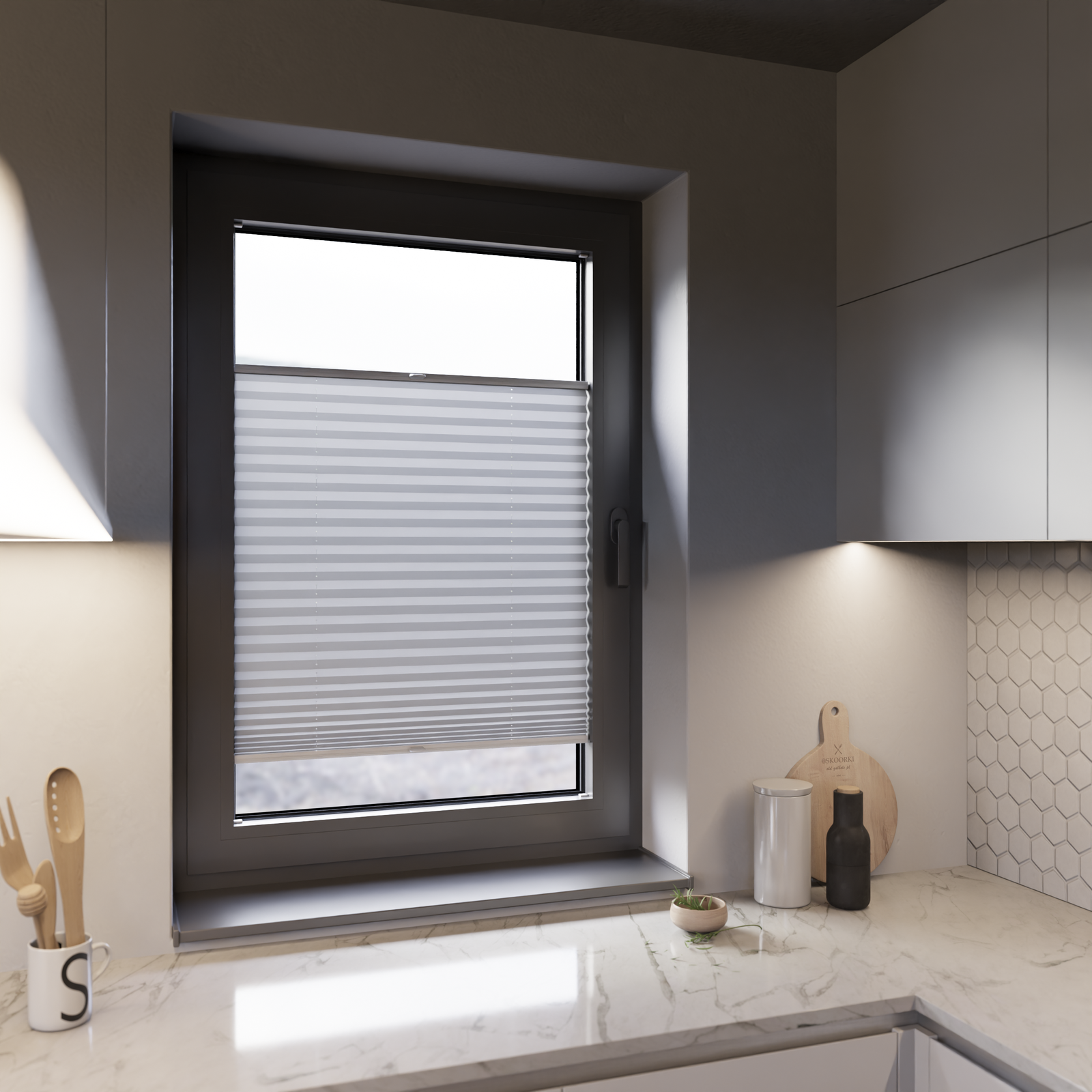 Jaloustore COSIFLOR® Plissee Cannes Hellgrau - Bild 12