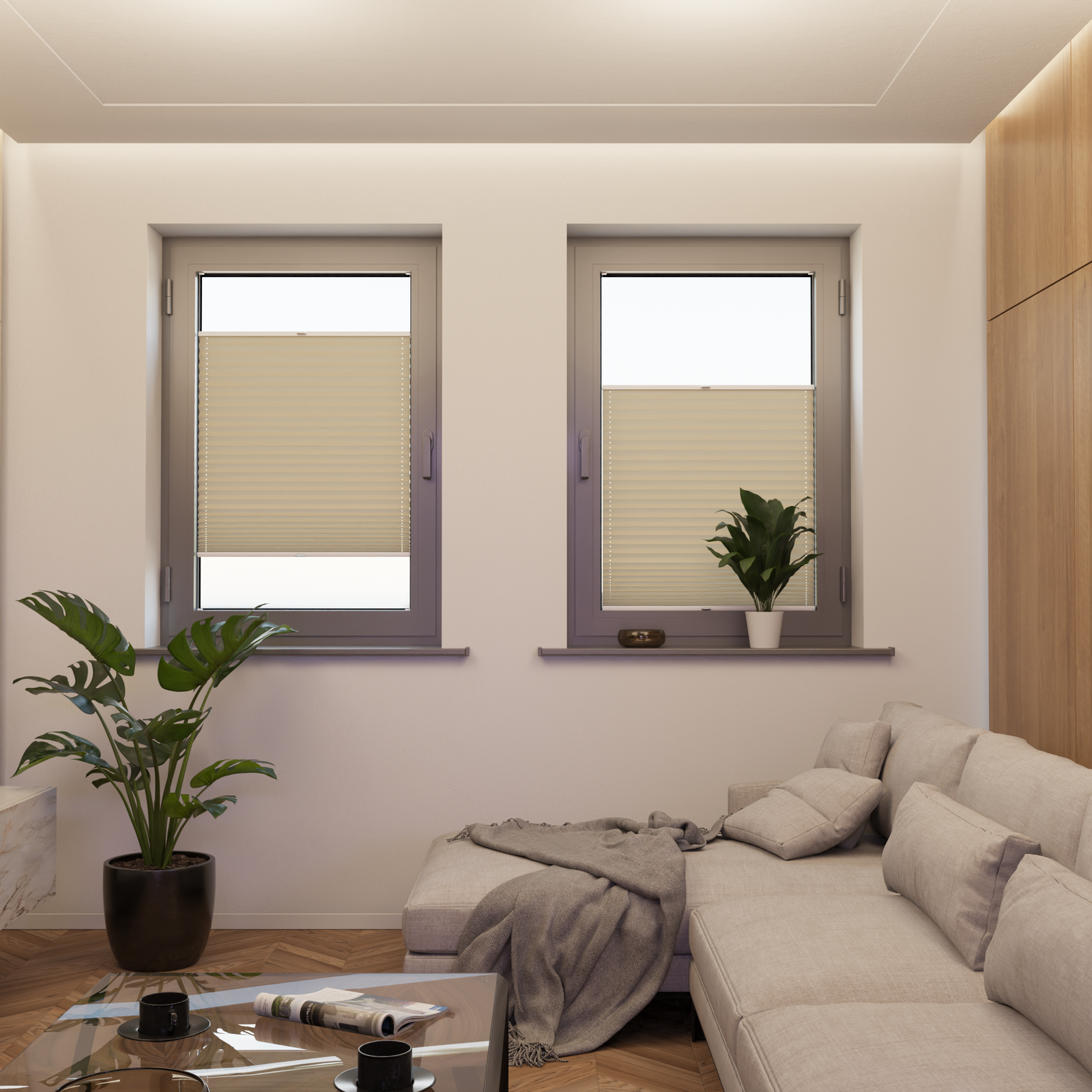 Jaloustore COSIFLOR® Plissee San Marino Beige - Bild 4