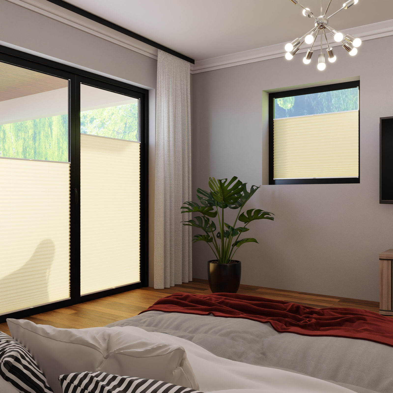 Jaloustore COSIFLOR® Plissee San Marino Champagner - Bild 1