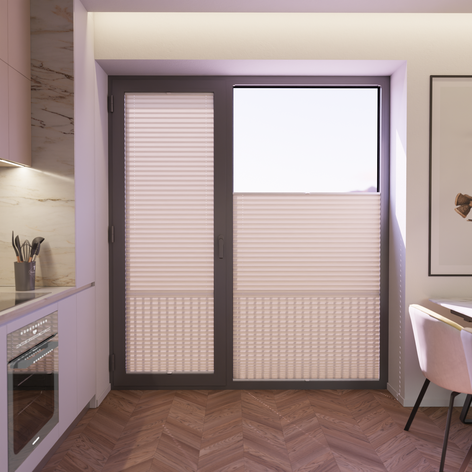 Jaloustore COSIFLOR® Plissee San Marino Champagner - Bild 5