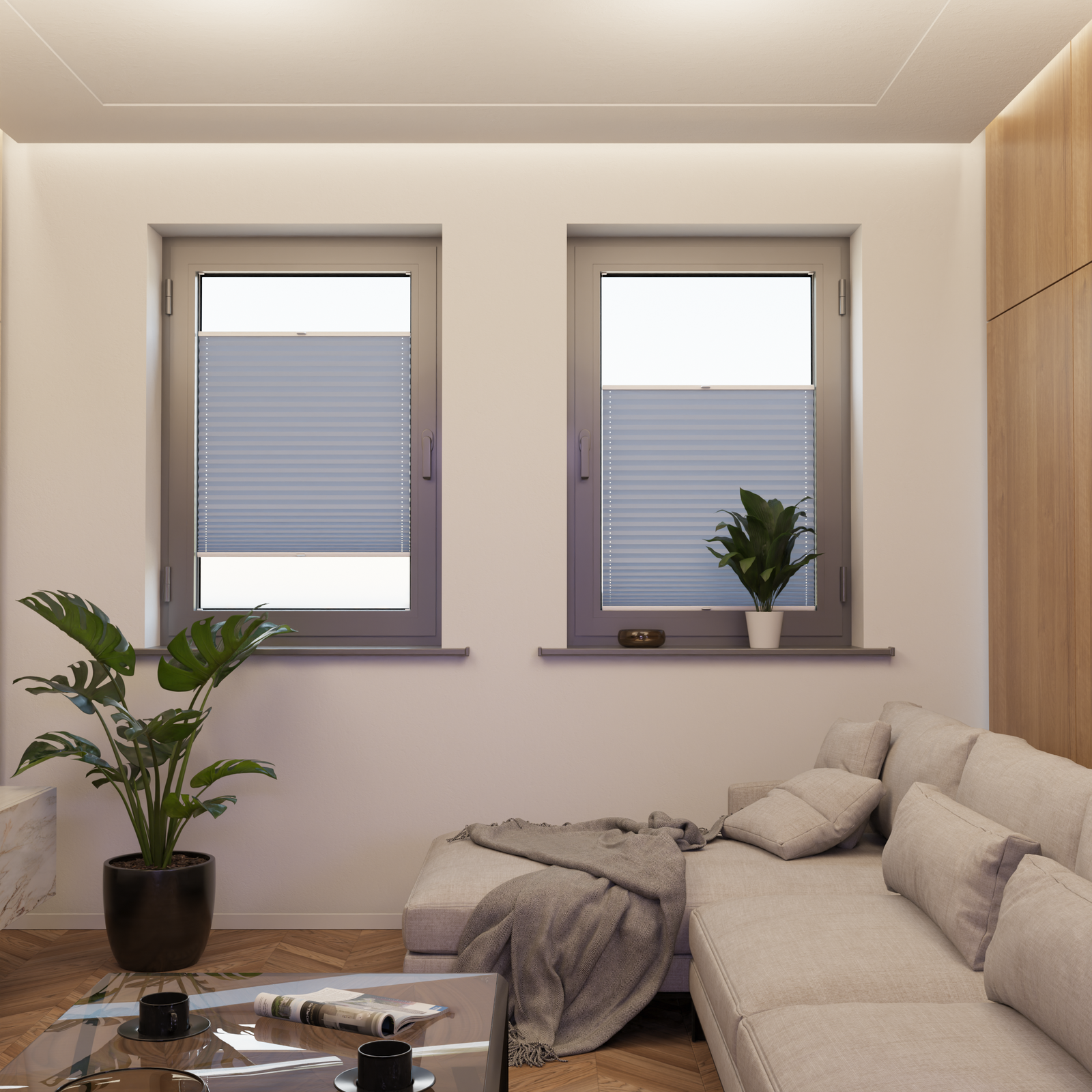 Jaloustore COSIFLOR® Plissee San Marino Himmelblau - Bild 4