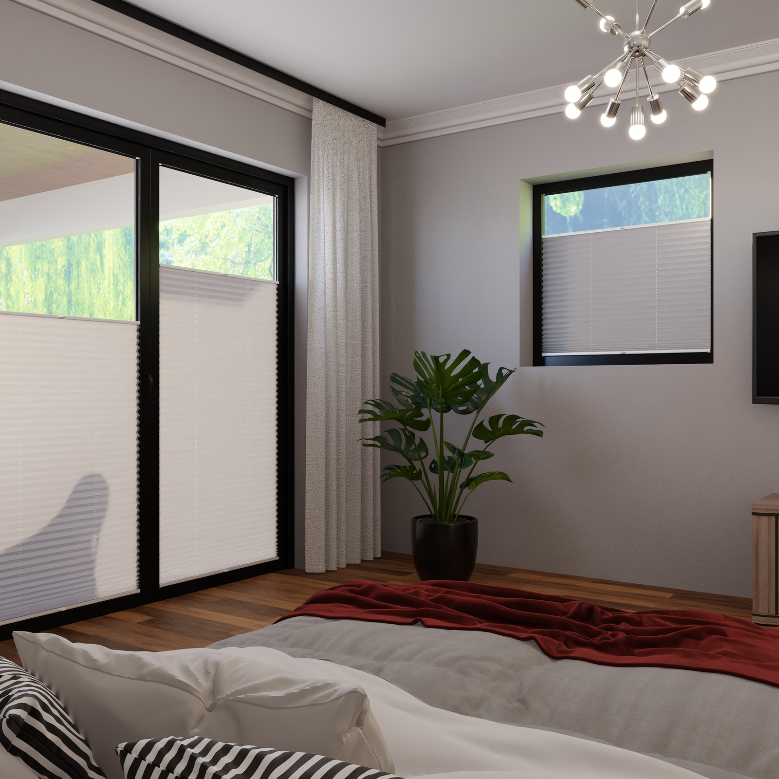 Jaloustore COSIFLOR® Plissee San Marino Hellgrau - Bild 1