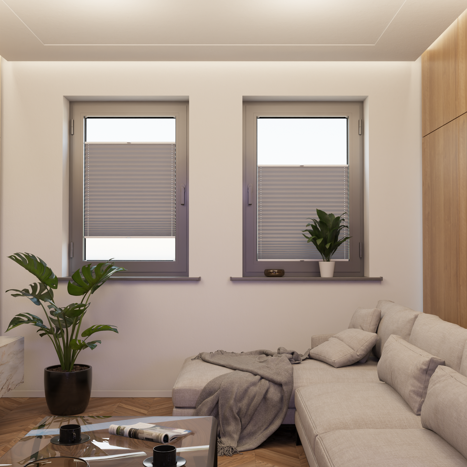 Jaloustore COSIFLOR® Plissee San Marino Hellgrau - Bild 4