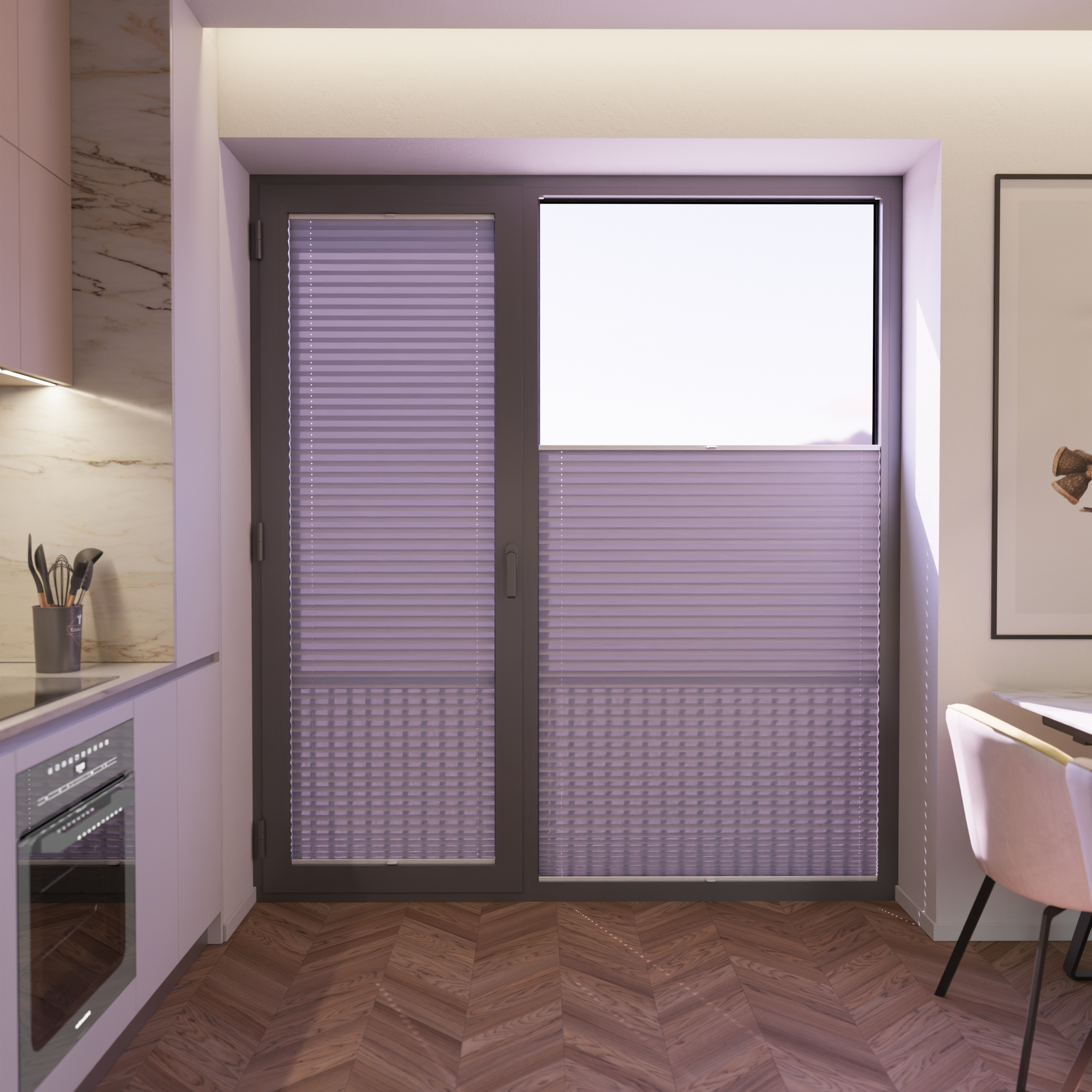 Jaloustore COSIFLOR® Plissee San Marino Hellgrau - Bild 5