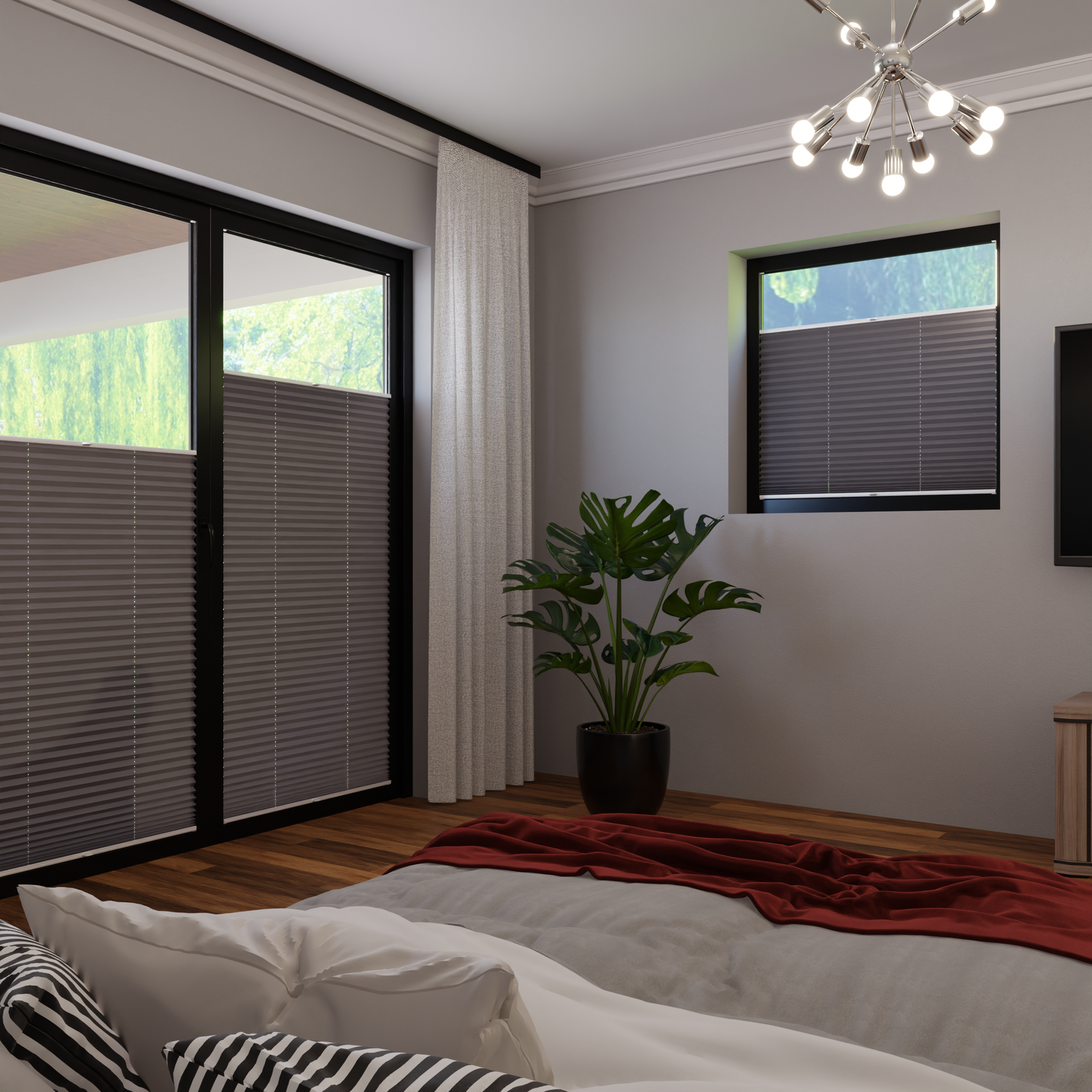 Jaloustore COSIFLOR® Plissee San Marino Dunkelgrau - Bild 1