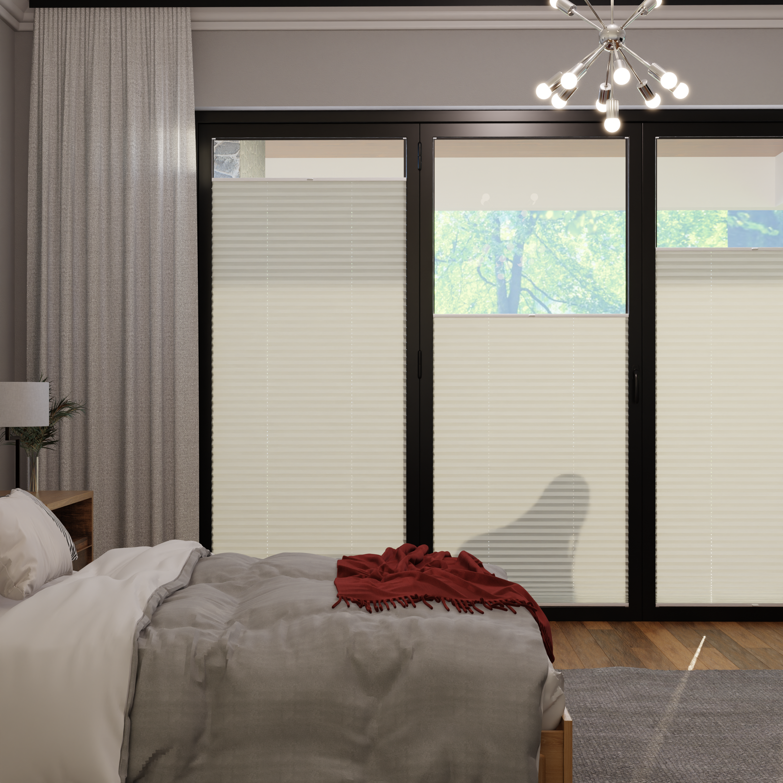 Jaloustore COSIFLOR® Plissee Helsinki Grauweiß - Bild 0