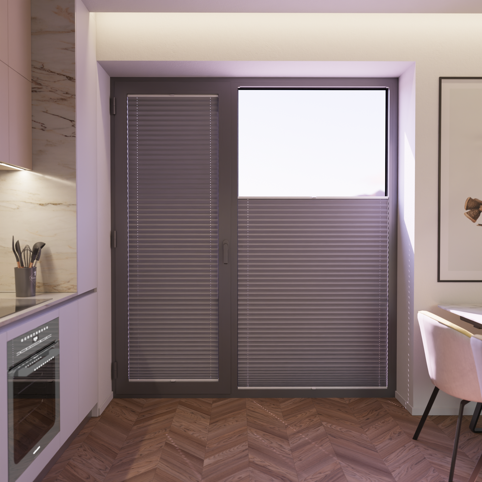 Jaloustore COSIFLOR® Plissee Helsinki Grau - Bild 5