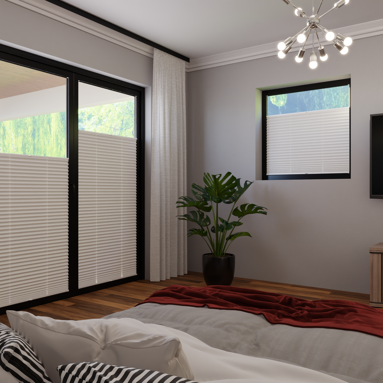 Jaloustore COSIFLOR® Plissee Trento Weiß - Bild 1