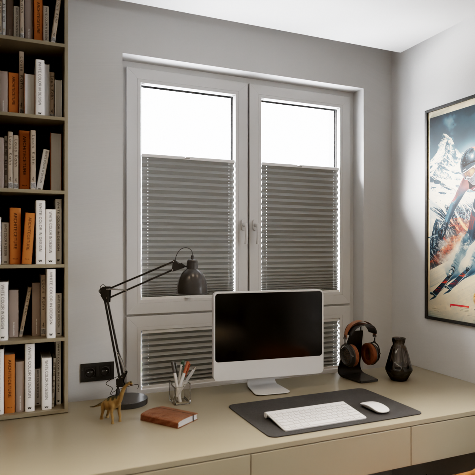 Jaloustore COSIFLOR® Plissee Trento Hellgrau - Bild 9