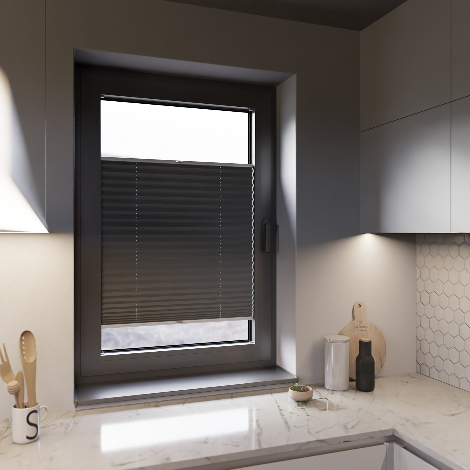 Jaloustore COSIFLOR® Plissee Trento Hellgrau - Bild 12