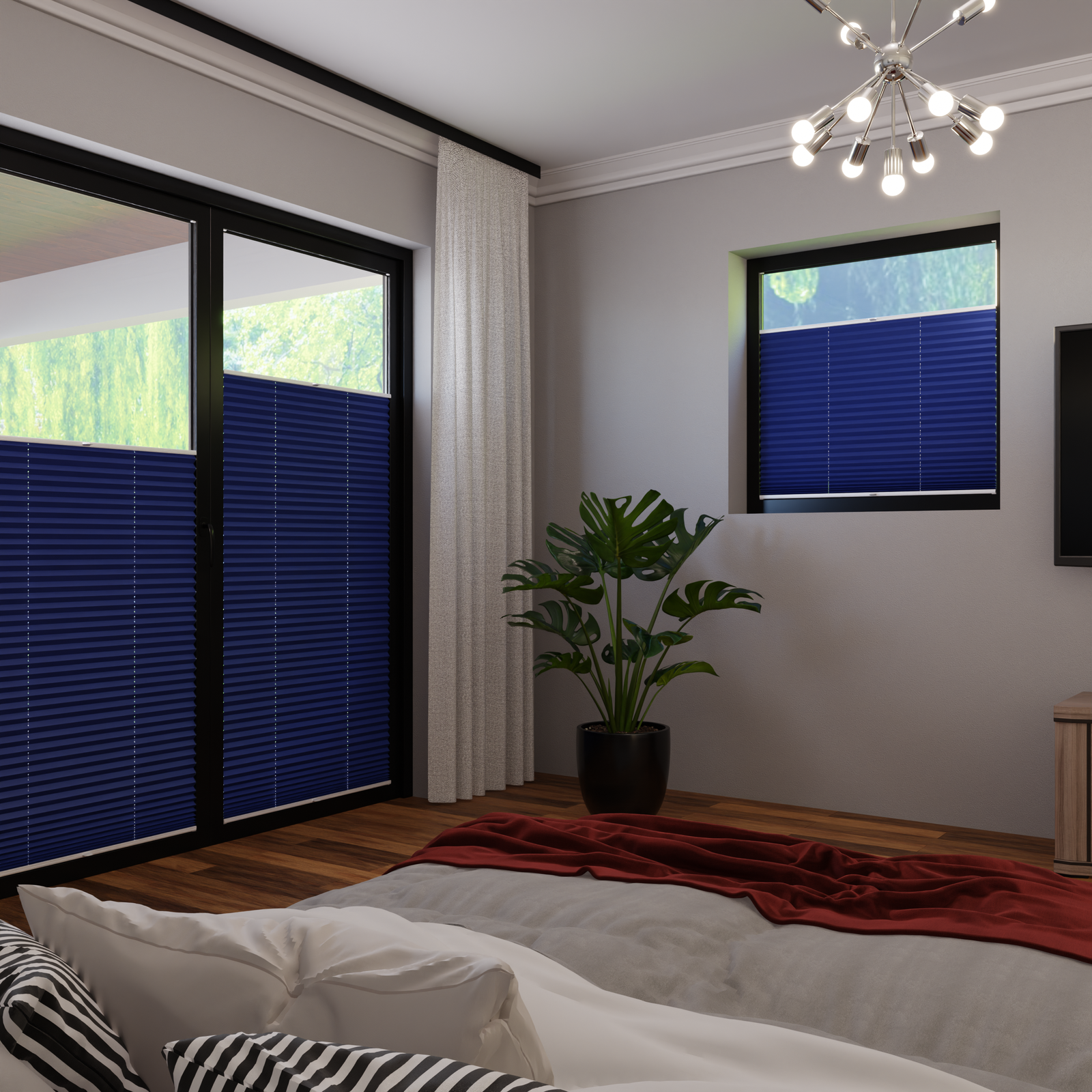 Jaloustore COSIFLOR® Plissee Merano Blau - Bild 1