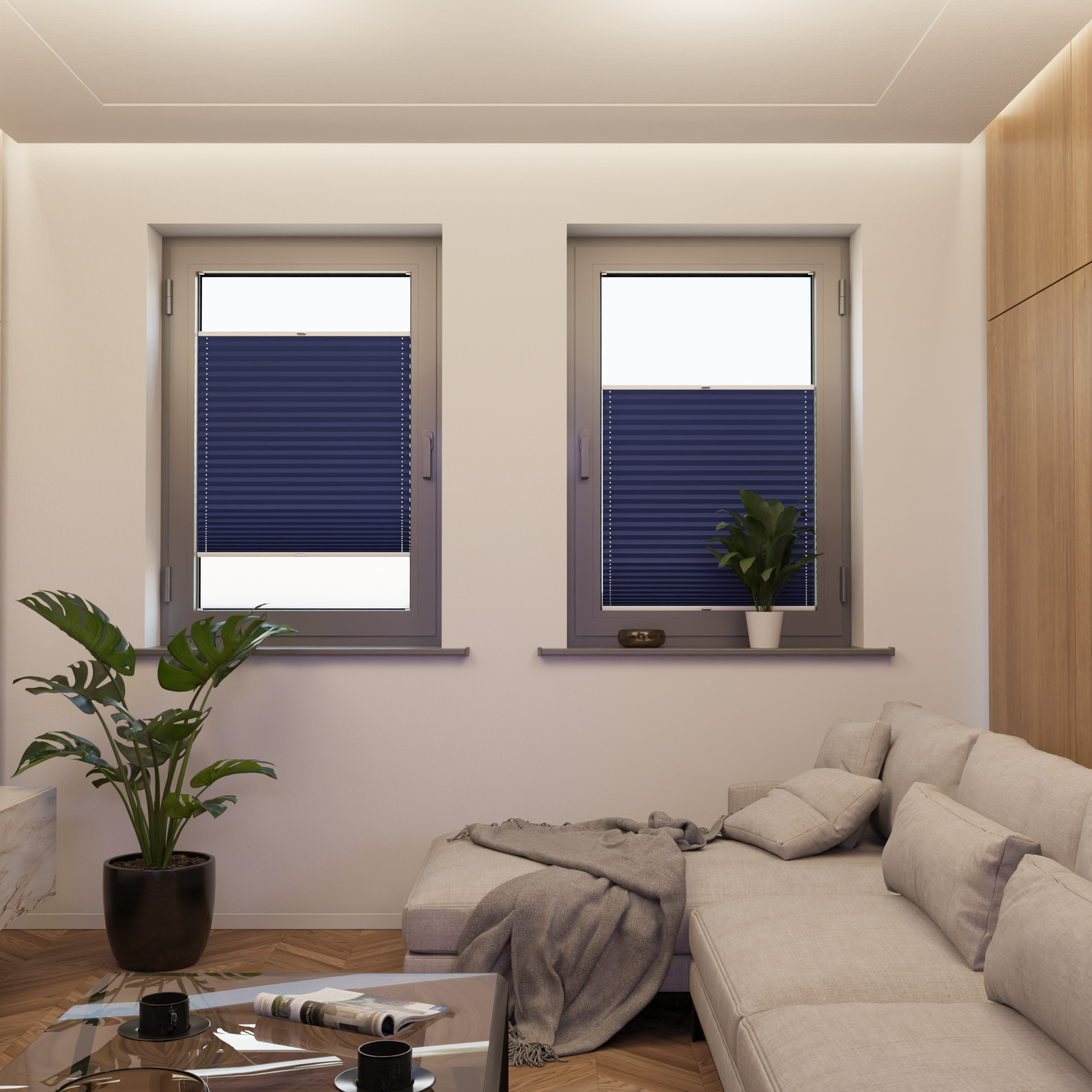 Jaloustore COSIFLOR® Plissee Merano Blau - Bild 4