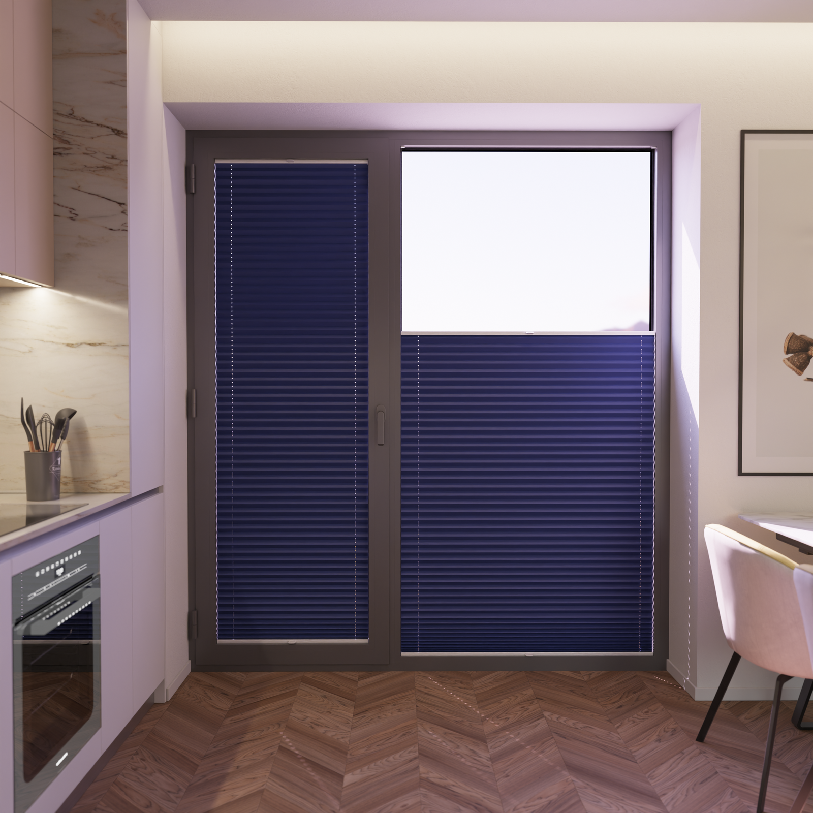 Jaloustore COSIFLOR® Plissee Merano Blau - Bild 5