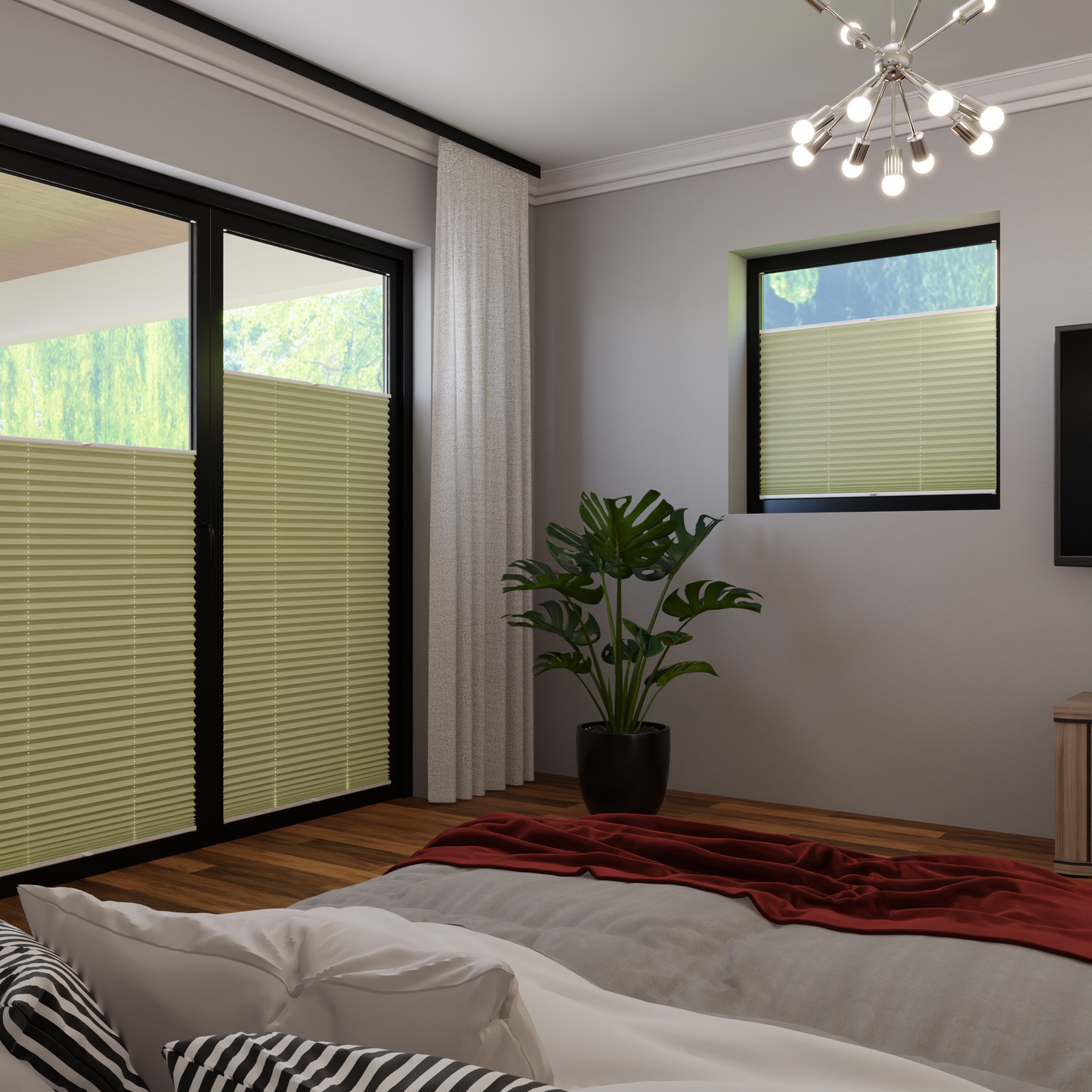 Jaloustore COSIFLOR® Plissee Merano Pastellgrün - Bild 1