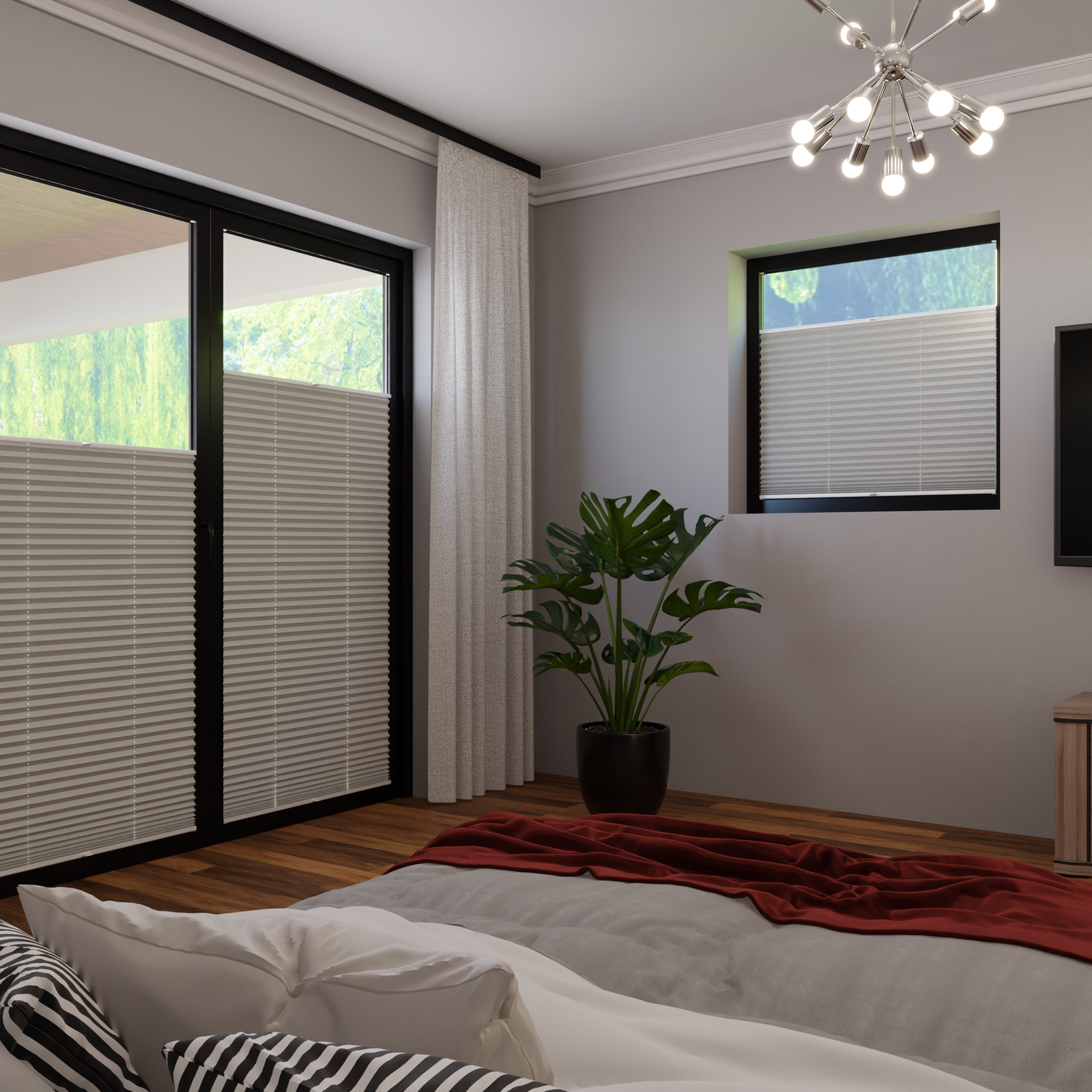 Jaloustore COSIFLOR® Plissee Merano Hellgrau - Bild 1