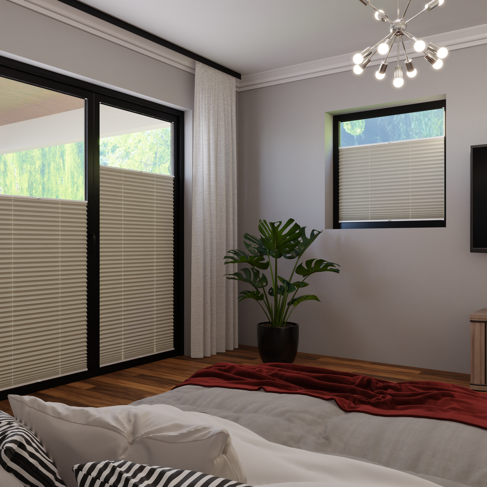 Jaloustore COSIFLOR® Plissee Merano Taupe - Bild 1