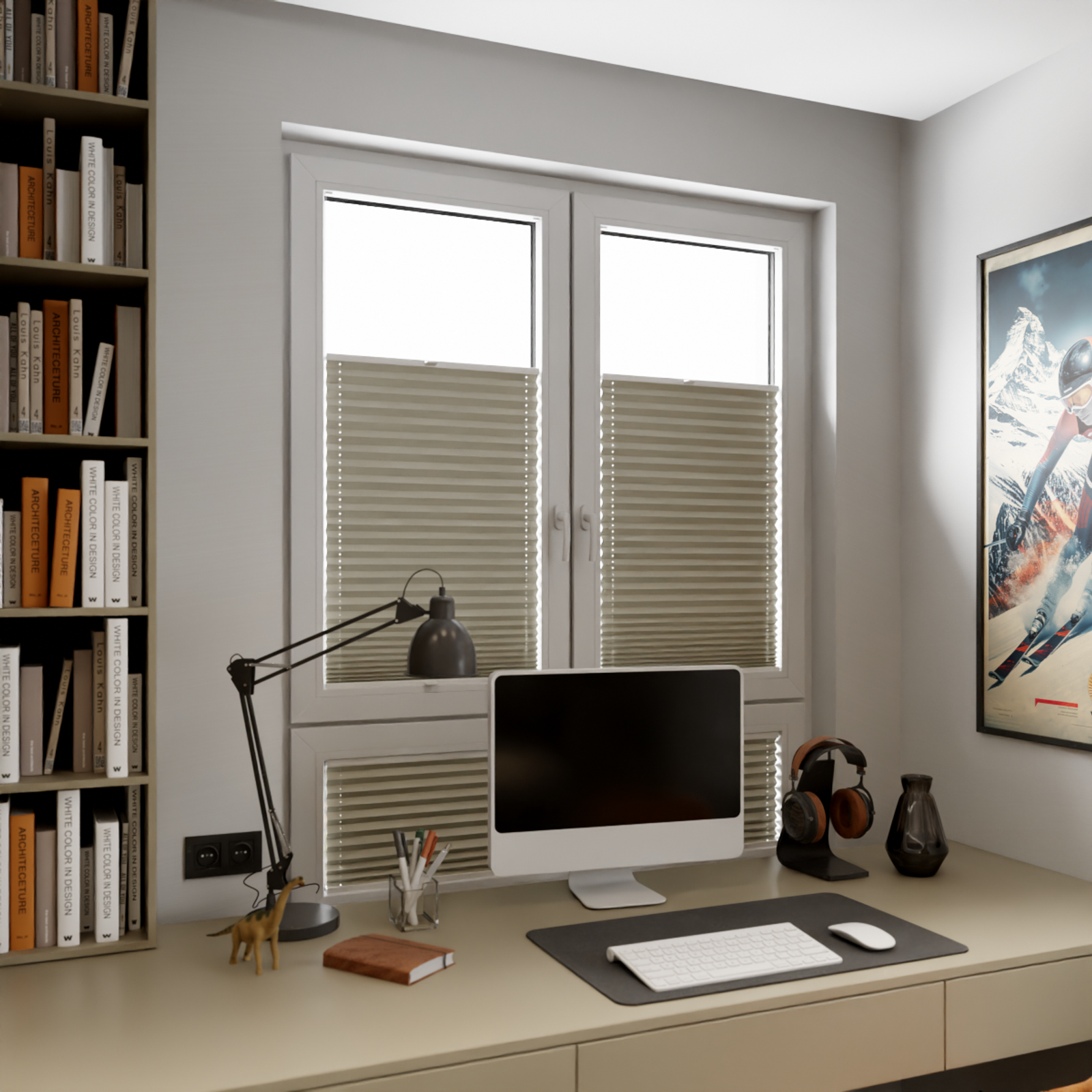 Jaloustore COSIFLOR® Plissee Merano Taupe - Bild 9