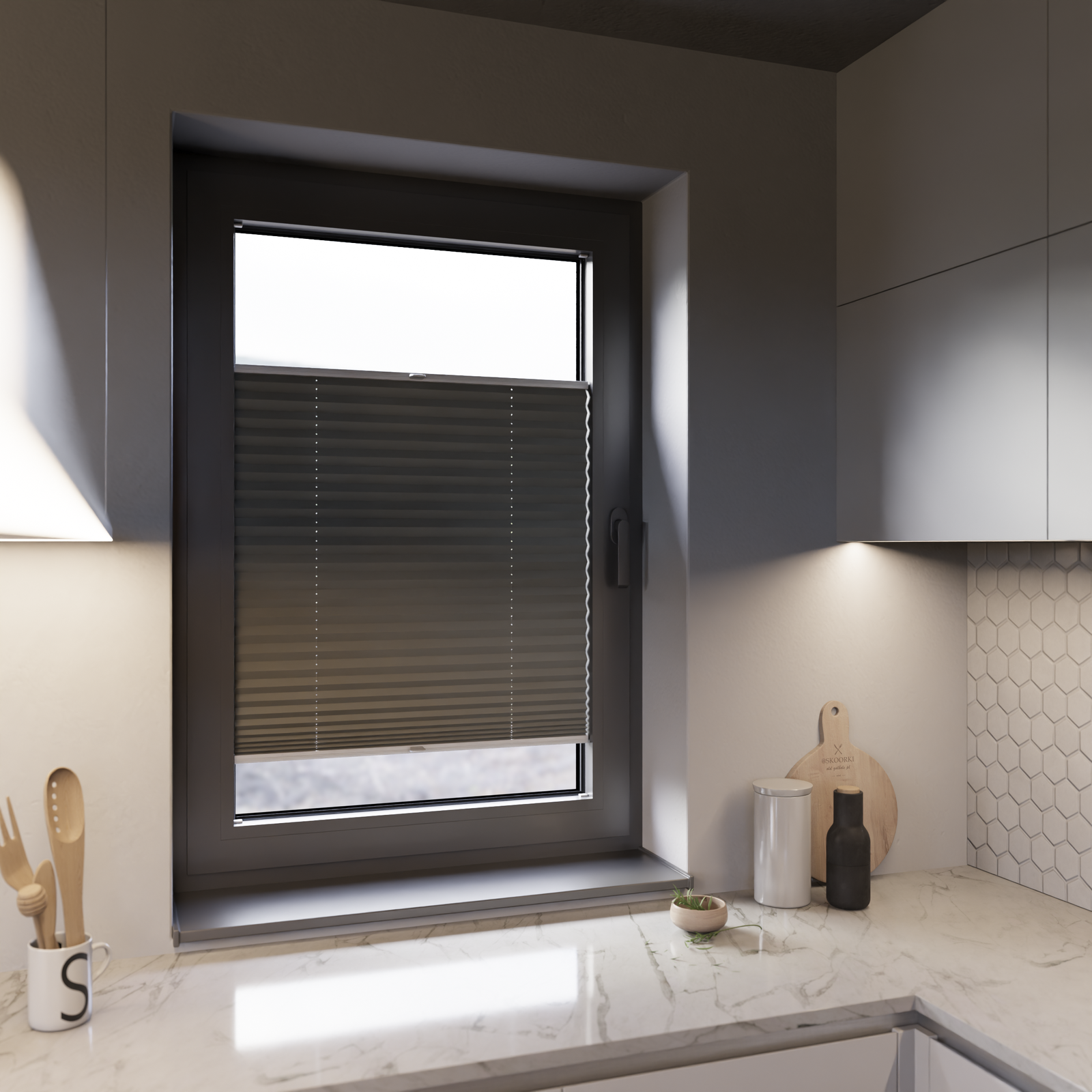 Jaloustore COSIFLOR® Plissee Merano Taupe - Bild 12