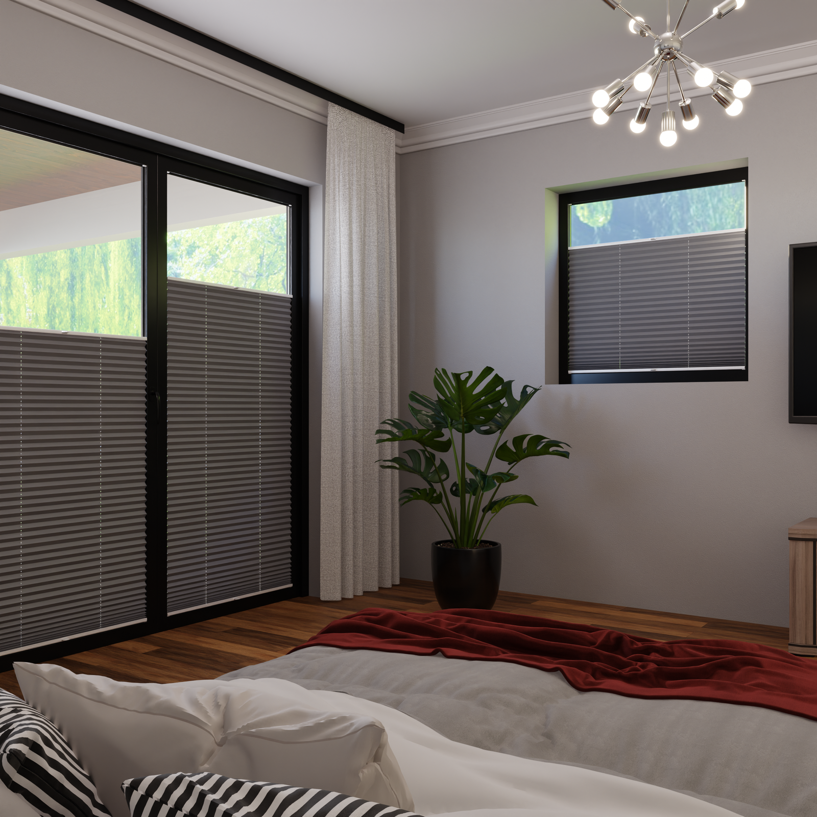 Jaloustore COSIFLOR® Plissee Merano Grau - Bild 1