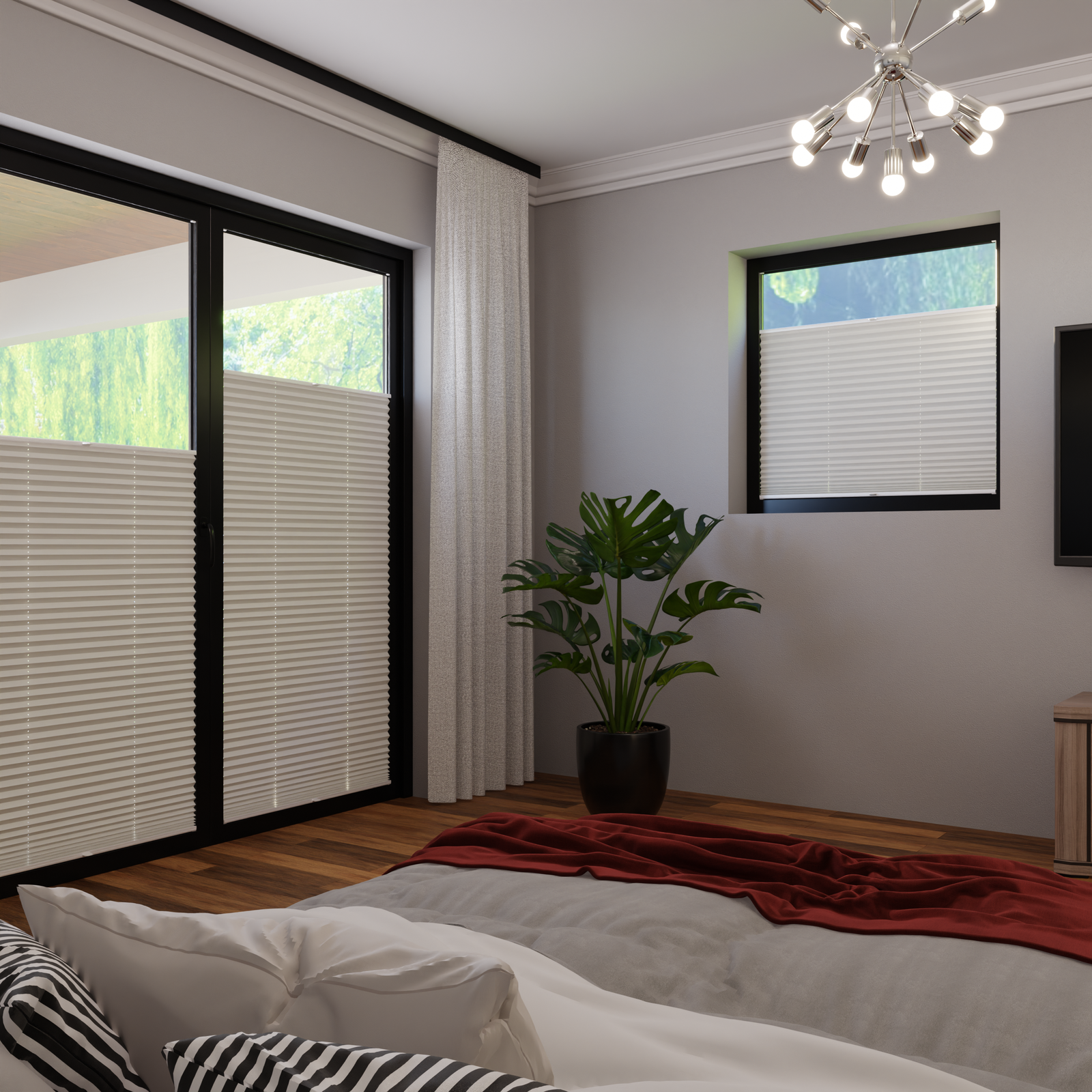 Jaloustore COSIFLOR® Plissee Bolzano Weiß - Bild 1