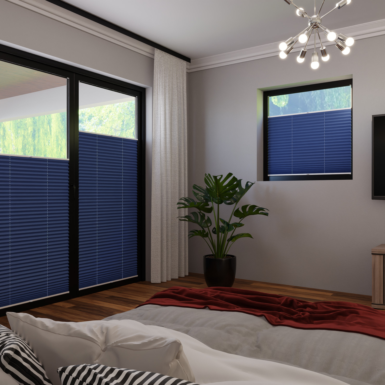 Jaloustore COSIFLOR® Plissee Bolzano Blau - Bild 1